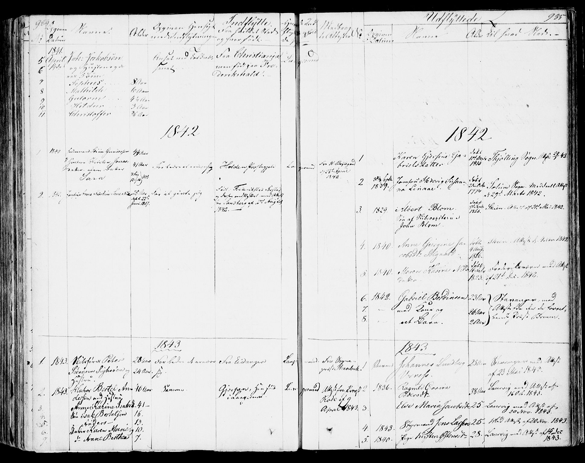 Bamble kirkebøker, AV/SAKO-A-253/F/Fa/L0004: Parish register (official) no. I 4, 1834-1853, p. 984-985