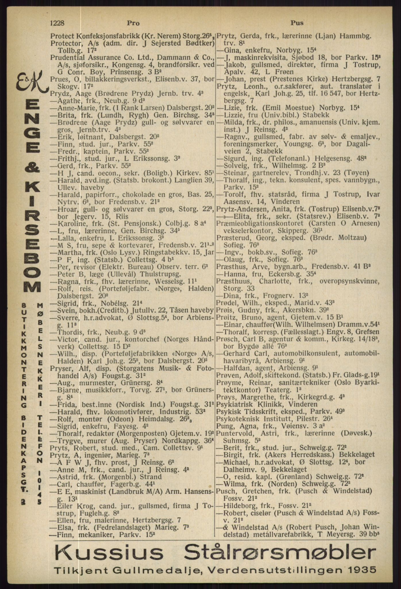 Kristiania/Oslo adressebok, PUBL/-, 1936, p. 1228