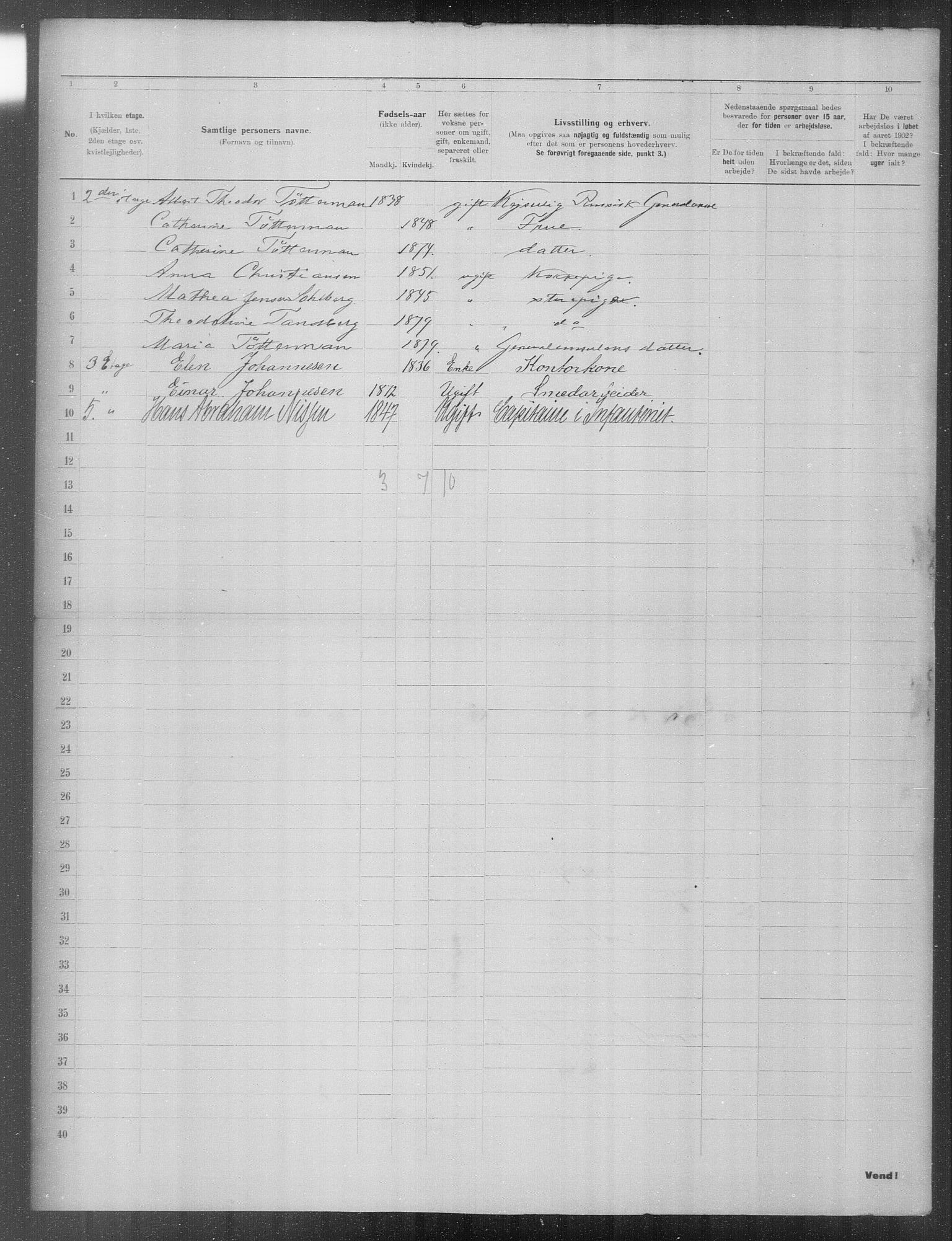 OBA, Municipal Census 1902 for Kristiania, 1902, p. 22772