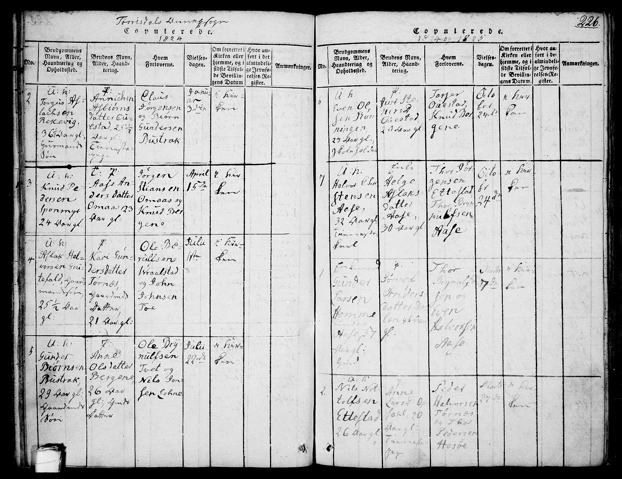 Drangedal kirkebøker, SAKO/A-258/F/Fa/L0005: Parish register (official) no. 5 /2, 1814-1831, p. 226