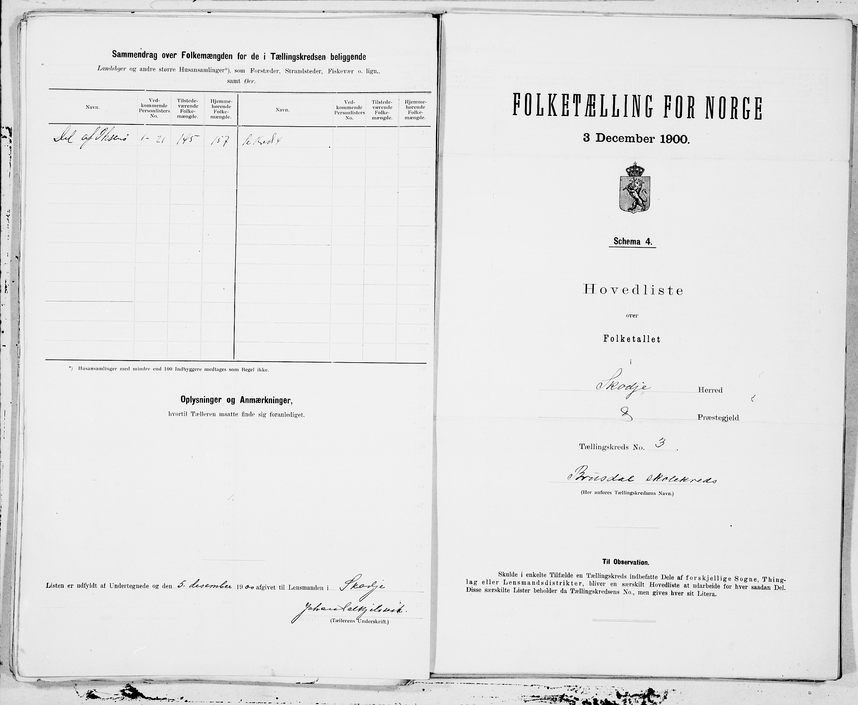 SAT, 1900 census for Skodje, 1900, p. 6