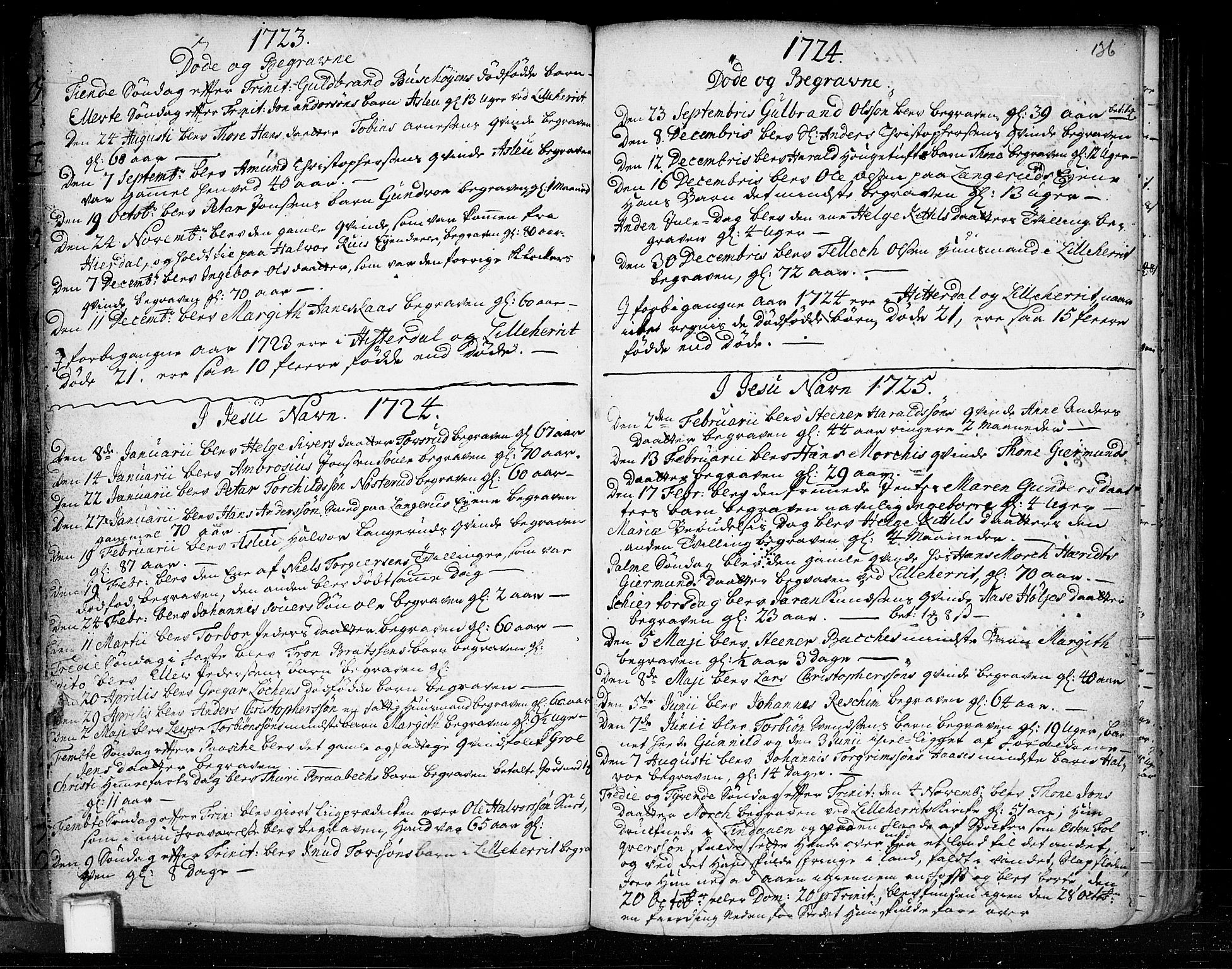 Heddal kirkebøker, SAKO/A-268/F/Fa/L0003: Parish register (official) no. I 3, 1723-1783, p. 136