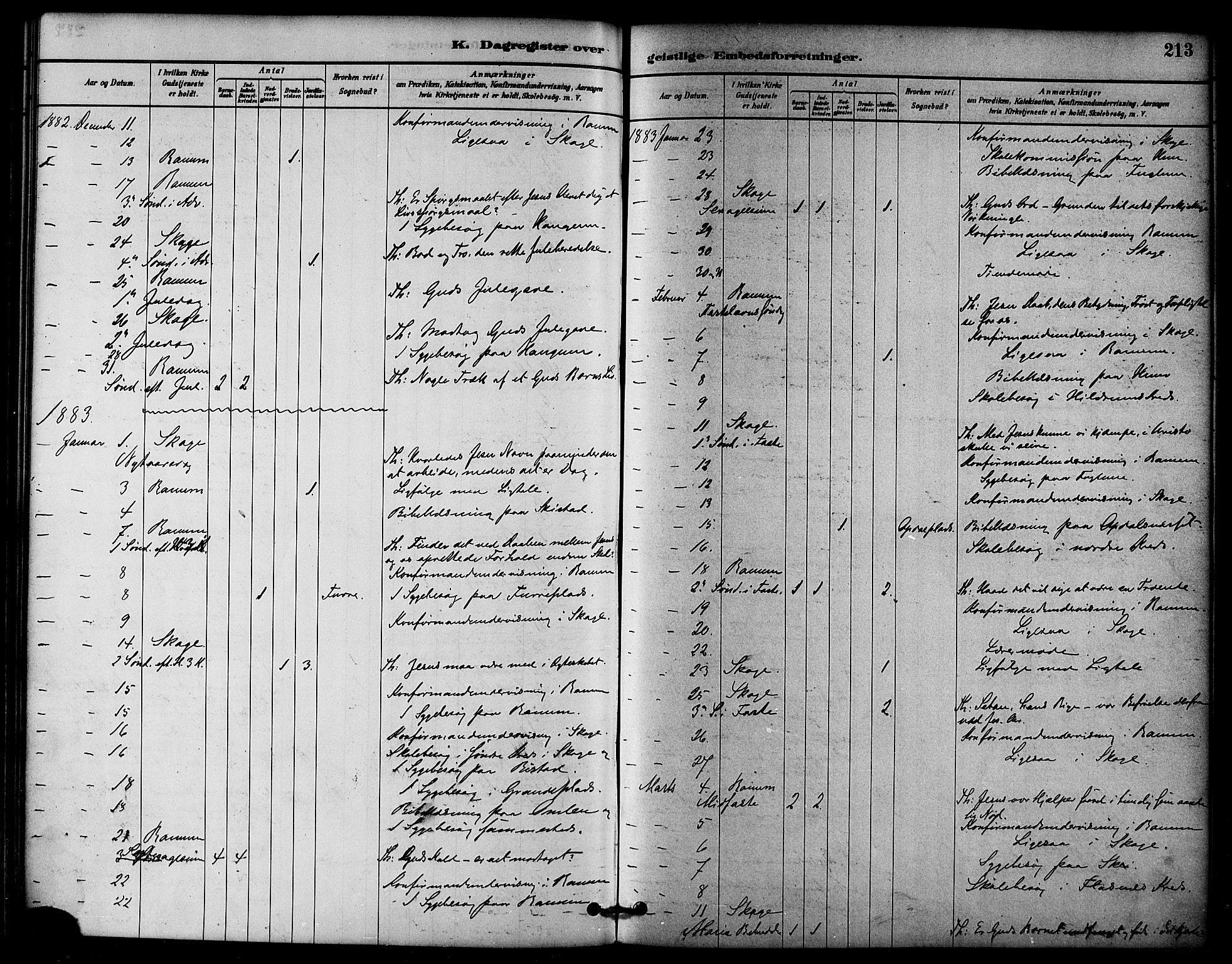 Ministerialprotokoller, klokkerbøker og fødselsregistre - Nord-Trøndelag, SAT/A-1458/764/L0555: Parish register (official) no. 764A10, 1881-1896, p. 213