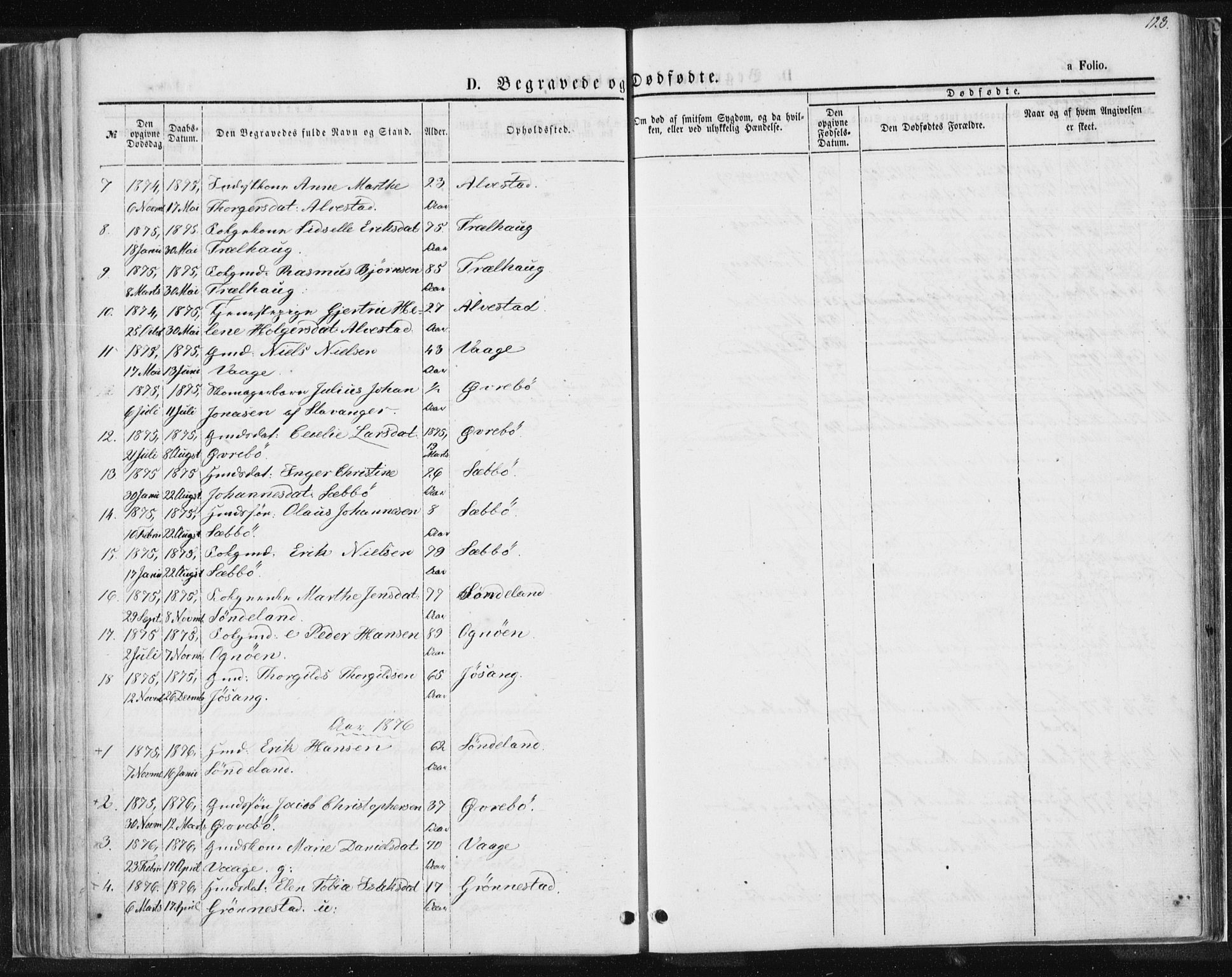 Tysvær sokneprestkontor, AV/SAST-A -101864/H/Ha/Haa/L0004: Parish register (official) no. A 4, 1857-1878, p. 123