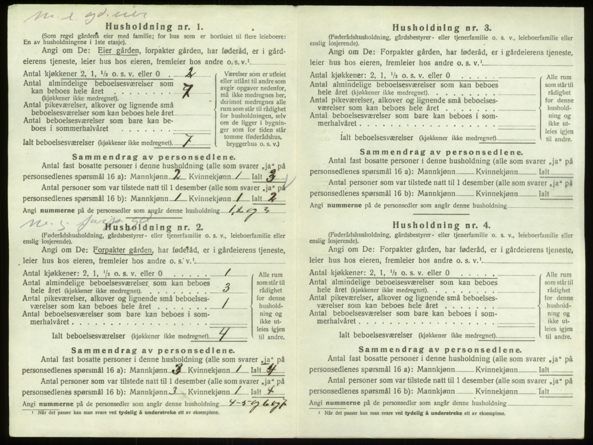 SAO, 1920 census for Berg, 1920, p. 265