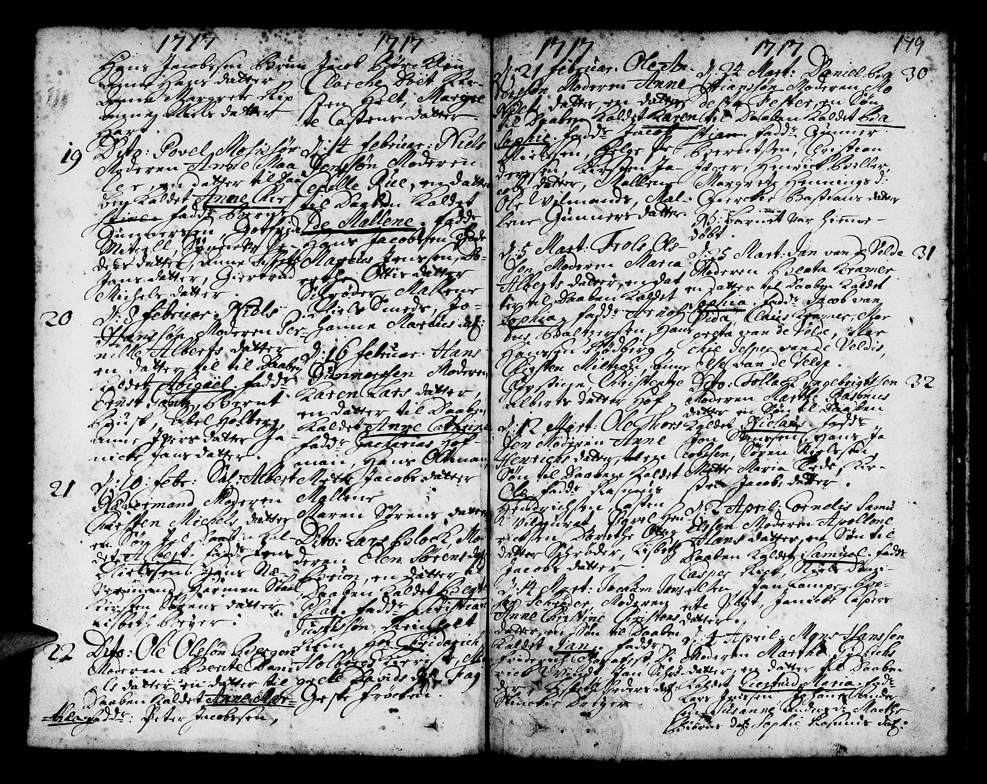Nykirken Sokneprestembete, SAB/A-77101/H/Haa/L0002: Parish register (official) no. A 2, 1700-1723, p. 149
