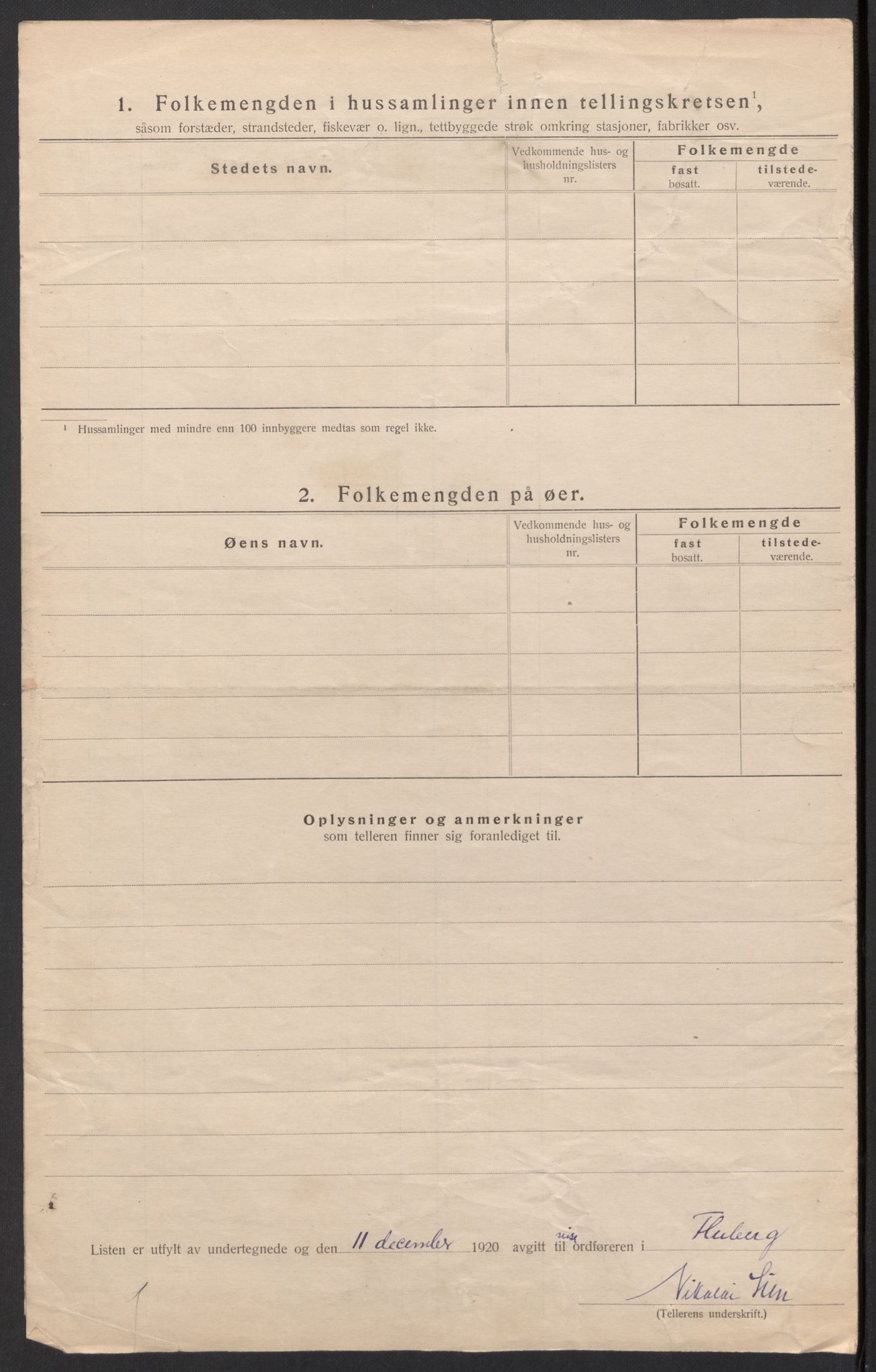 SAH, 1920 census for Fluberg, 1920, p. 24