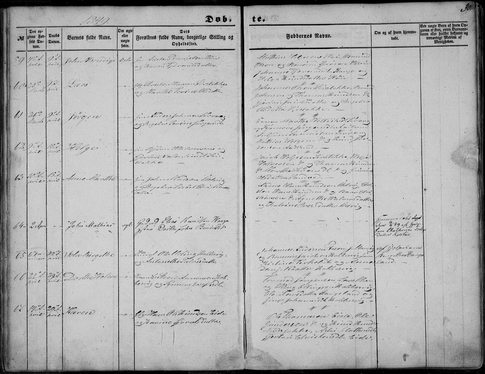 Avaldsnes sokneprestkontor, AV/SAST-A -101851/H/Ha/Haa/L0008: Parish register (official) no. A 8, 1847-1857, p. 30