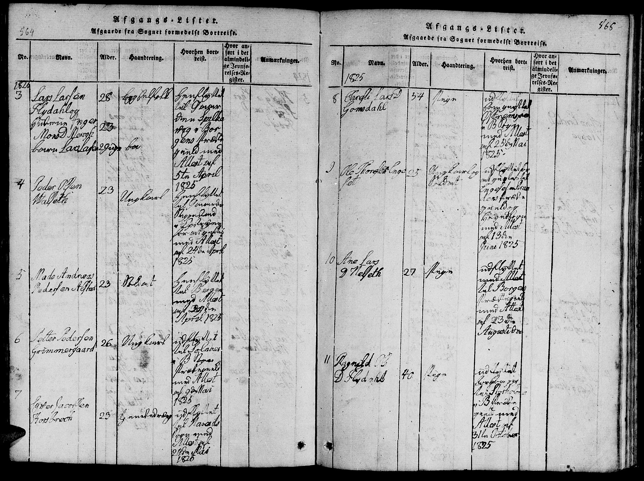Ministerialprotokoller, klokkerbøker og fødselsregistre - Møre og Romsdal, SAT/A-1454/519/L0260: Parish register (copy) no. 519C01, 1817-1829, p. 564-565