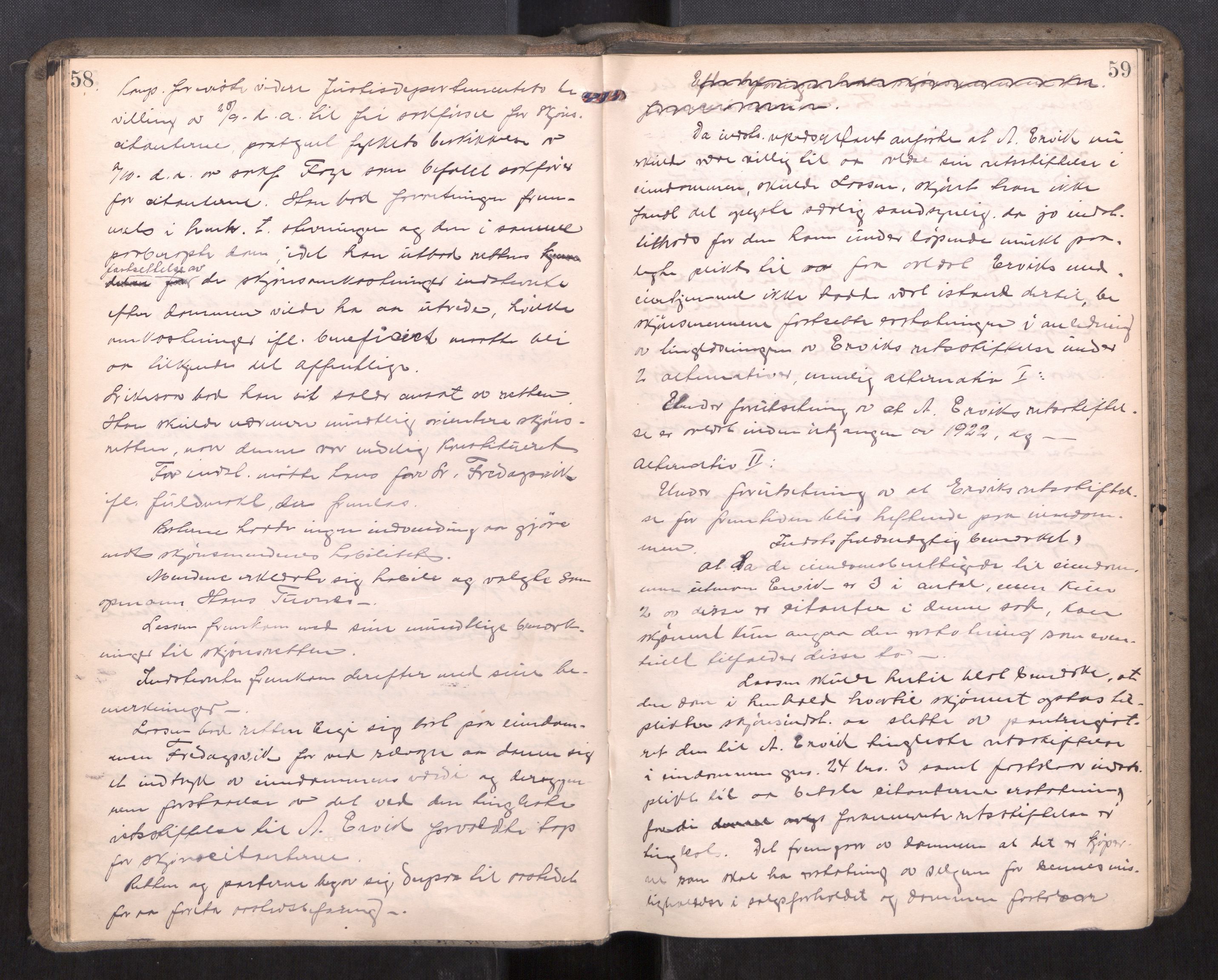 Hitra sorenskriveri, AV/SAT-A-0018/1/1B/L0004: Ekstrarettsprotokoll, 1920-1933, p. 58-59