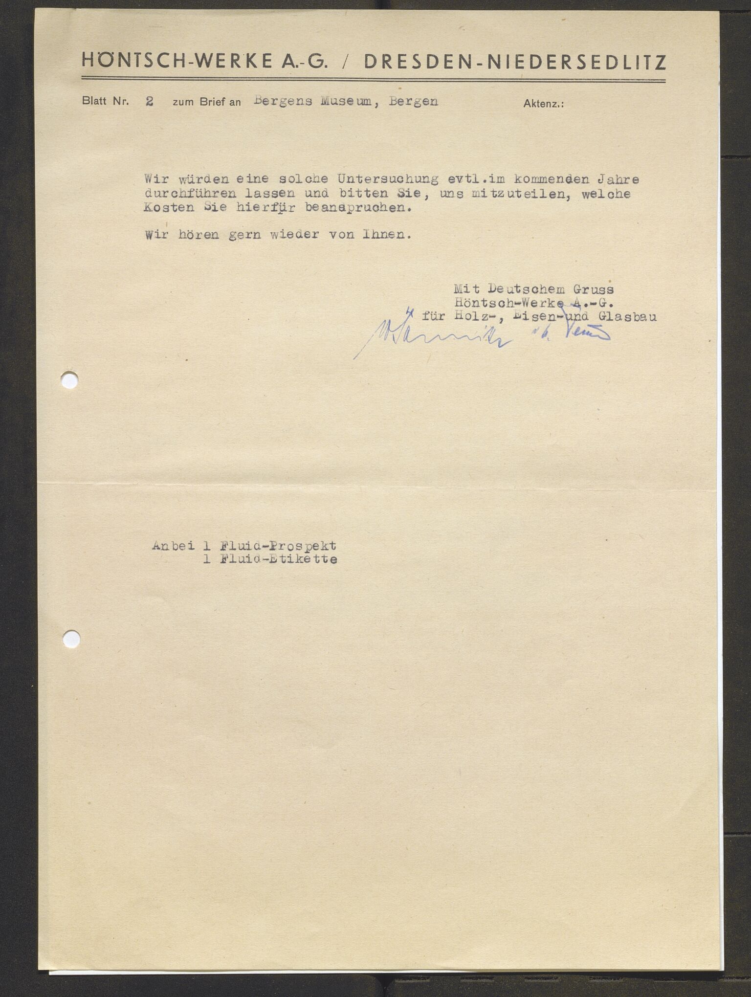Bergens Museum, AV/SAB-A-17301/13/D/L0002: Korrespondanse , 1928-1940, p. 570