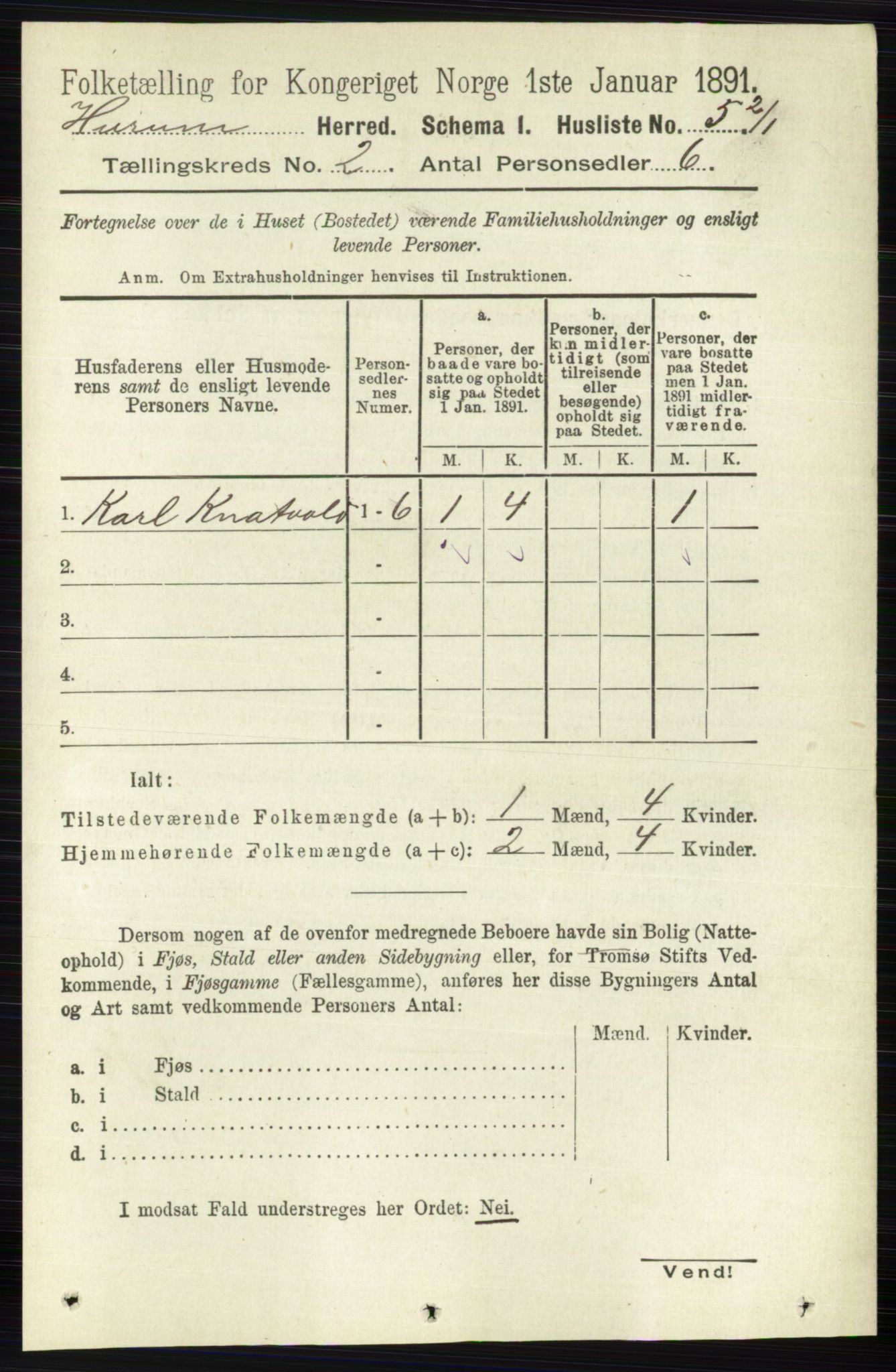 RA, 1891 census for 0628 Hurum, 1891, p. 423