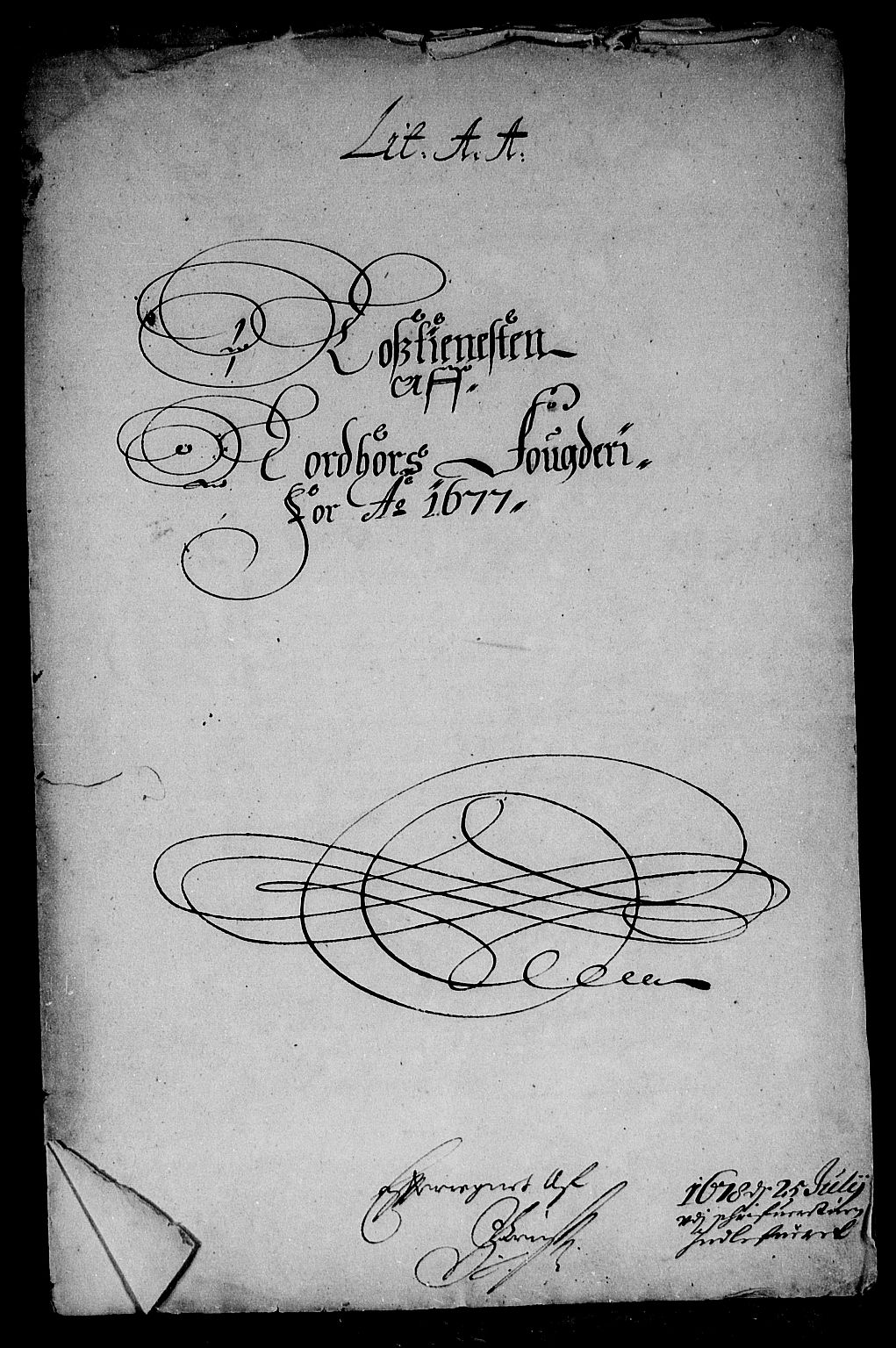 Rentekammeret inntil 1814, Reviderte regnskaper, Stiftamtstueregnskaper, Bergen stiftamt, AV/RA-EA-6043/R/Rc/L0049: Bergen stiftamt, 1675-1677