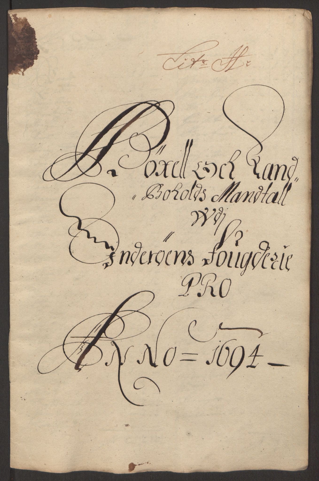 Rentekammeret inntil 1814, Reviderte regnskaper, Fogderegnskap, RA/EA-4092/R63/L4308: Fogderegnskap Inderøy, 1692-1694, p. 604