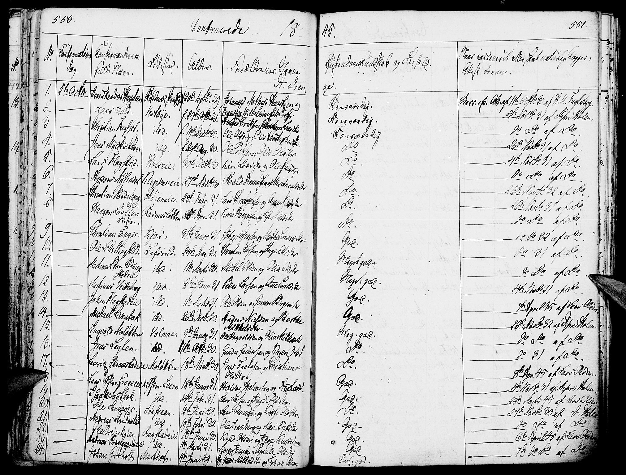 Løten prestekontor, SAH/PREST-022/K/Ka/L0006: Parish register (official) no. 6, 1832-1849, p. 550-551