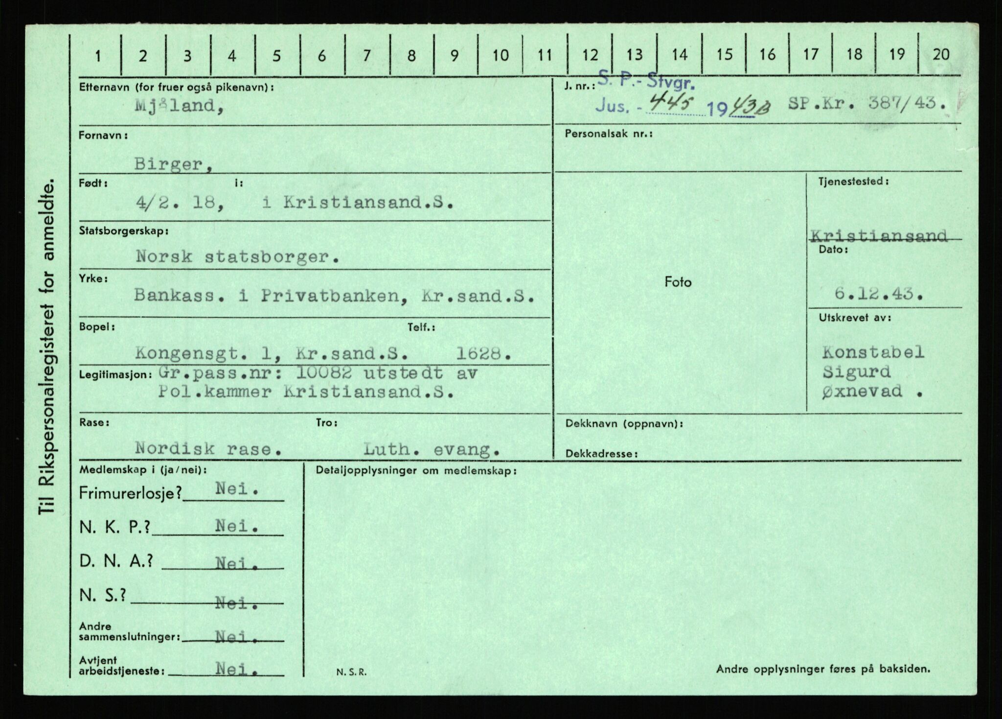 Statspolitiet - Hovedkontoret / Osloavdelingen, AV/RA-S-1329/C/Ca/L0010: Lind - Moksnes, 1943-1945, p. 4293