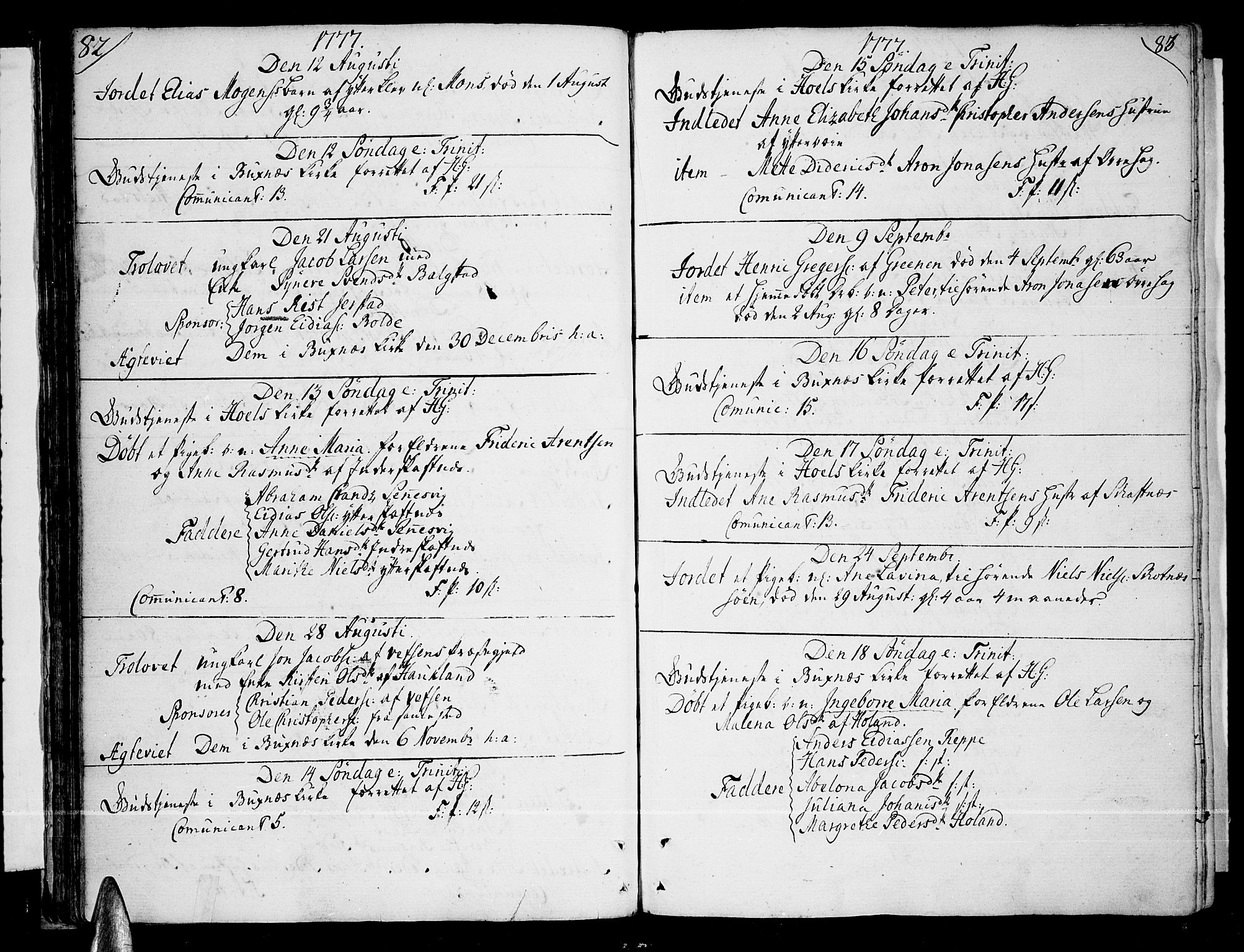 Ministerialprotokoller, klokkerbøker og fødselsregistre - Nordland, SAT/A-1459/881/L1149: Parish register (official) no. 881A02, 1773-1793, p. 82-83