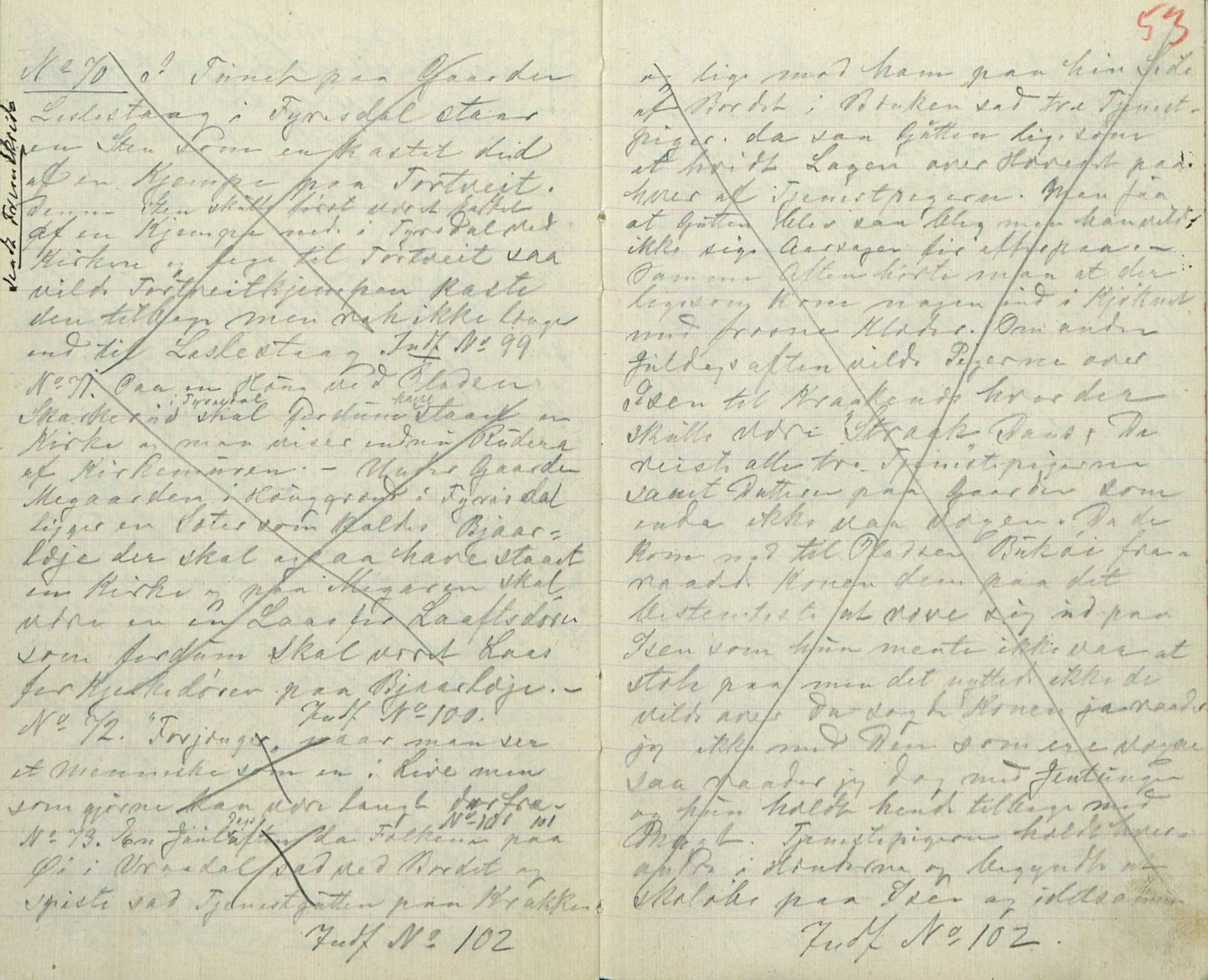 Rikard Berge, TEMU/TGM-A-1003/F/L0016/0015: 529-550 / 543 Oppskrifter av Halvor N. Tvedten, 1894, p. 52-53