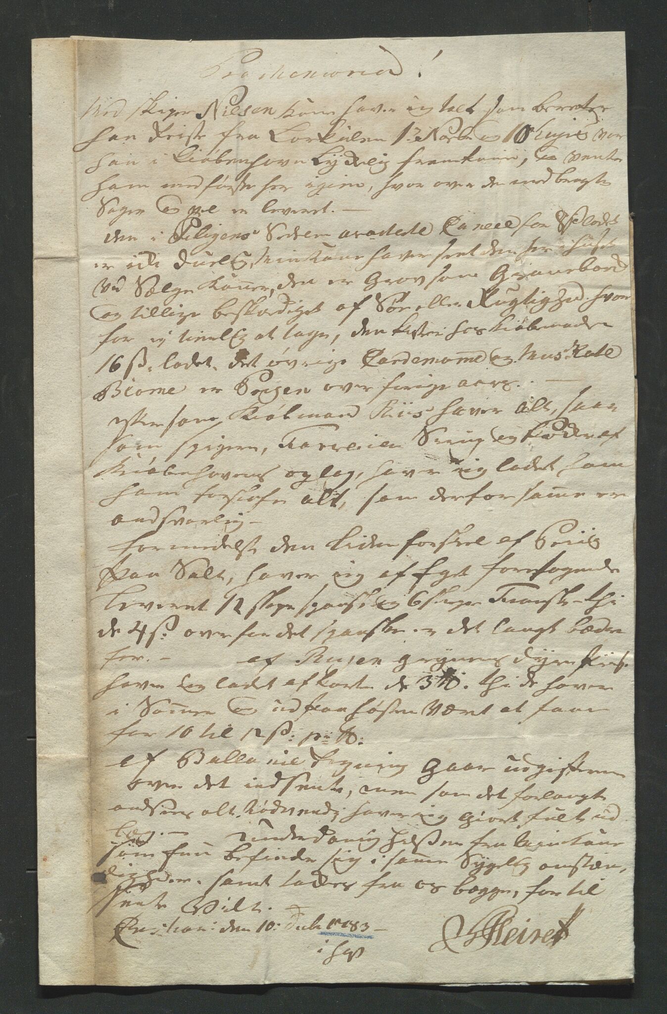 Åker i Vang, Hedmark, og familien Todderud, AV/SAH-ARK-010/J/Jc/L0003: Korrespondanse, 1763-1795, p. 303