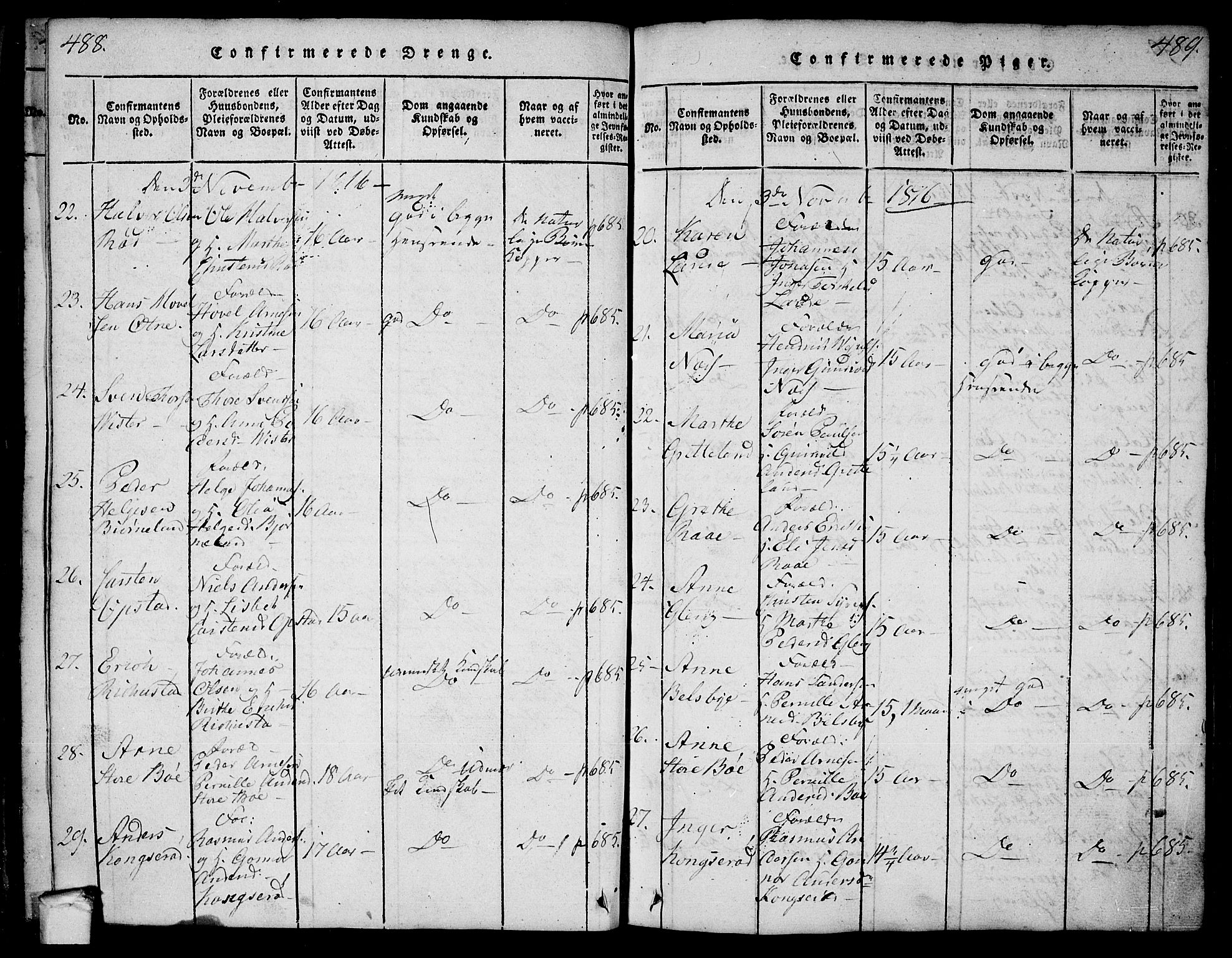 Tune prestekontor Kirkebøker, SAO/A-2007/F/Fa/L0005: Parish register (official) no. 5, 1815-1823, p. 488-489