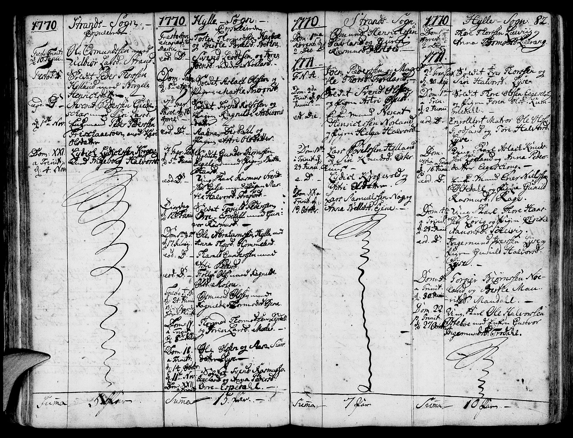 Strand sokneprestkontor, SAST/A-101828/H/Ha/Haa/L0003: Parish register (official) no. A 3, 1769-1816, p. 82