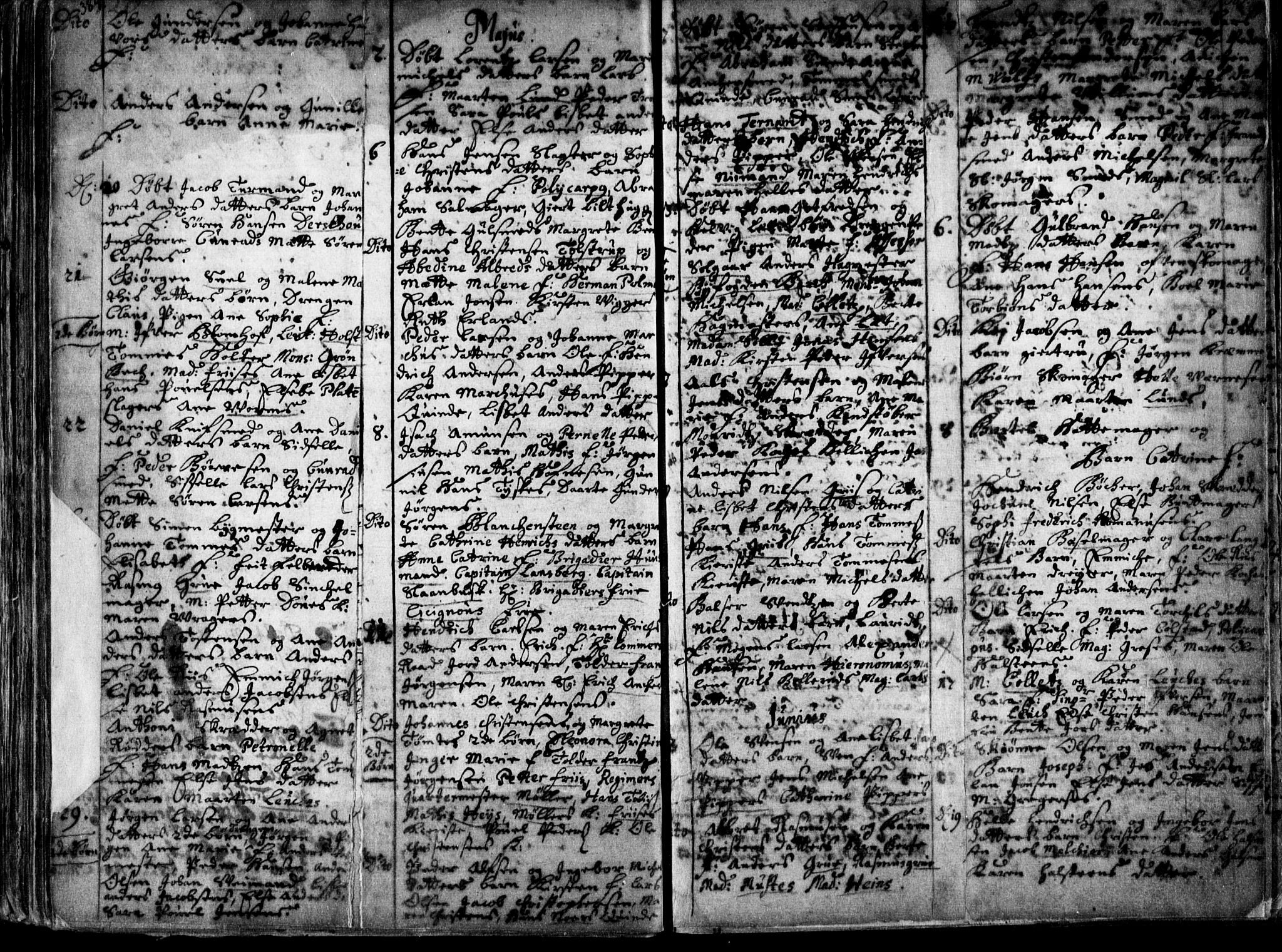 Oslo domkirke Kirkebøker, SAO/A-10752/F/Fa/L0001: Parish register (official) no. 1, 1648-1704, p. 384-385