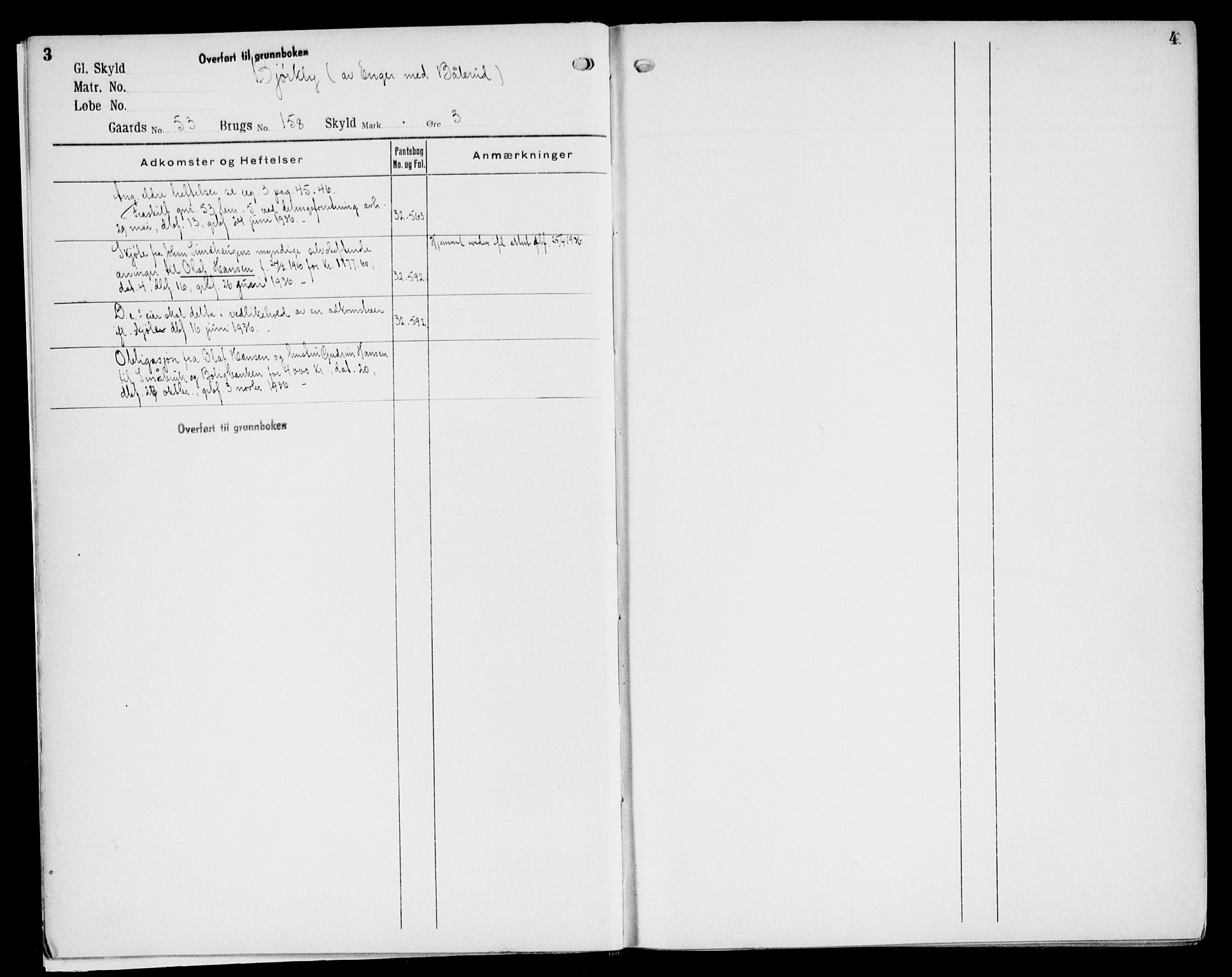 Eiker, Modum og Sigdal sorenskriveri, SAKO/A-123/G/Gb/Gbg/L0013: Mortgage register no. VII 13, 1936, p. 3-4