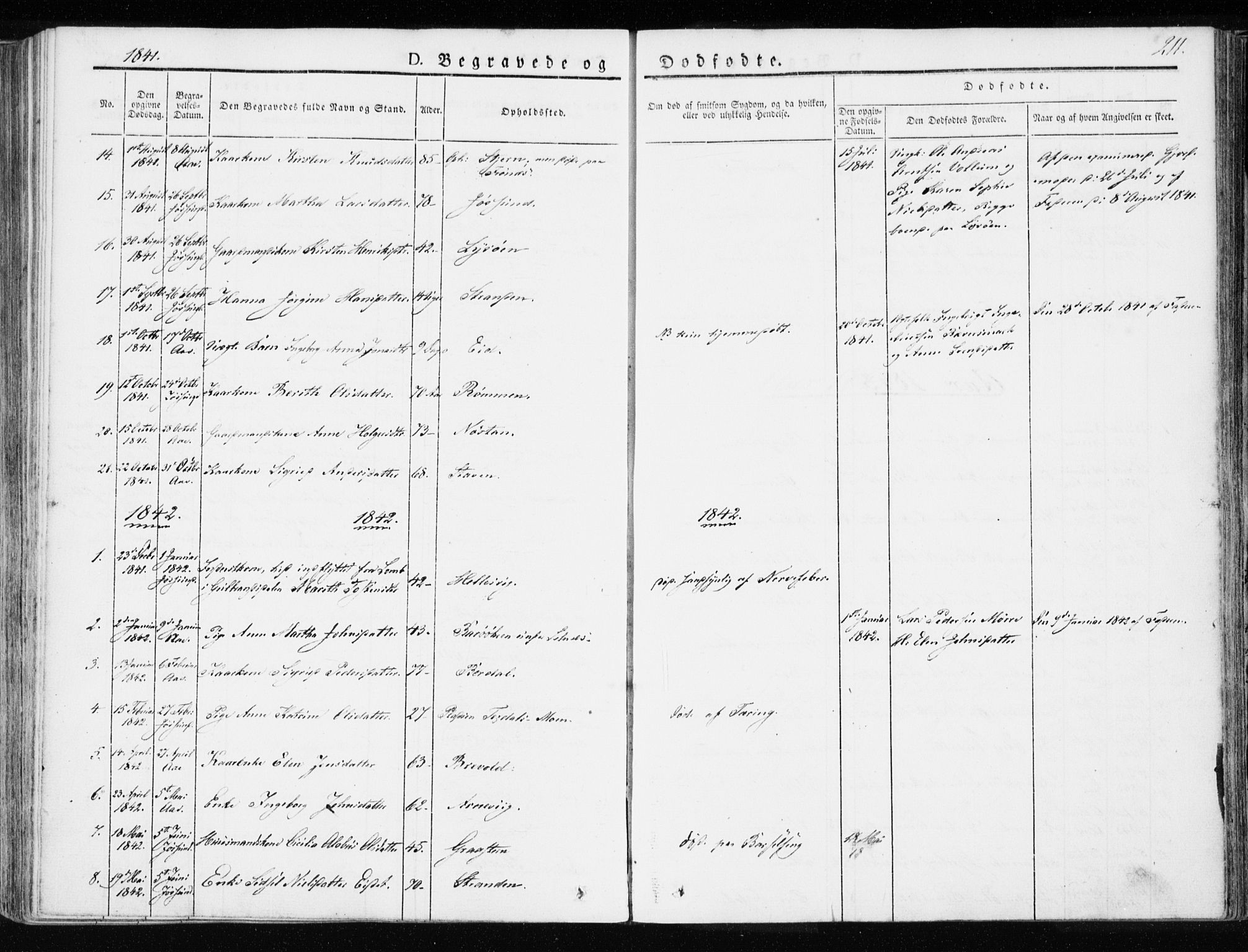 Ministerialprotokoller, klokkerbøker og fødselsregistre - Sør-Trøndelag, SAT/A-1456/655/L0676: Parish register (official) no. 655A05, 1830-1847, p. 211
