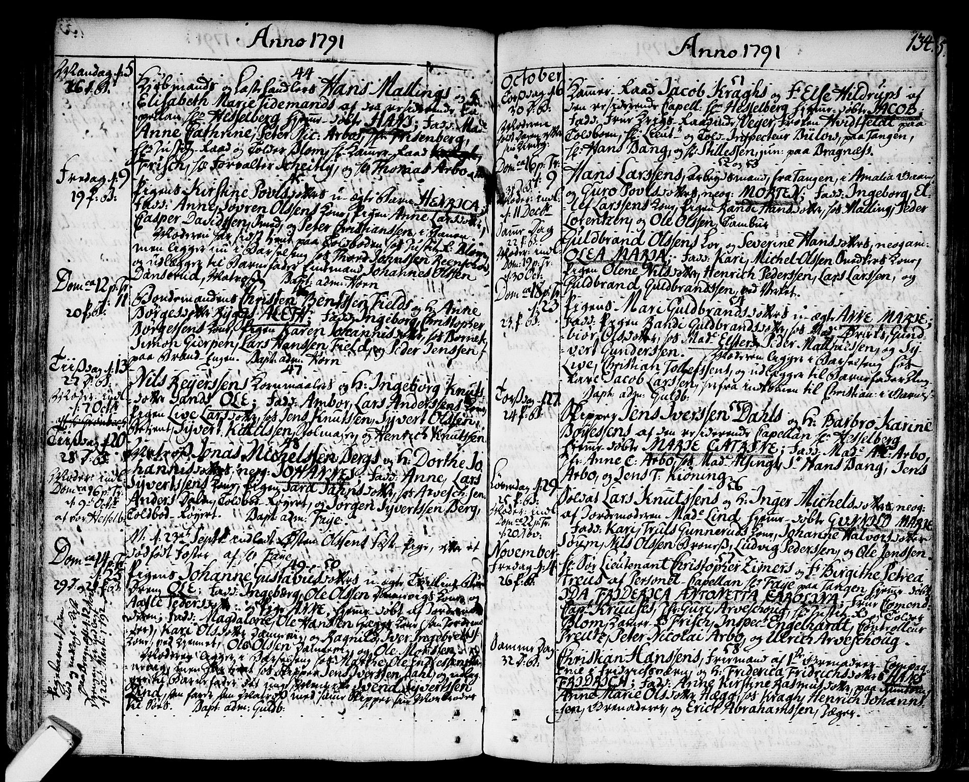 Strømsø kirkebøker, AV/SAKO-A-246/F/Fa/L0009: Parish register (official) no. I 9, 1752-1791, p. 134