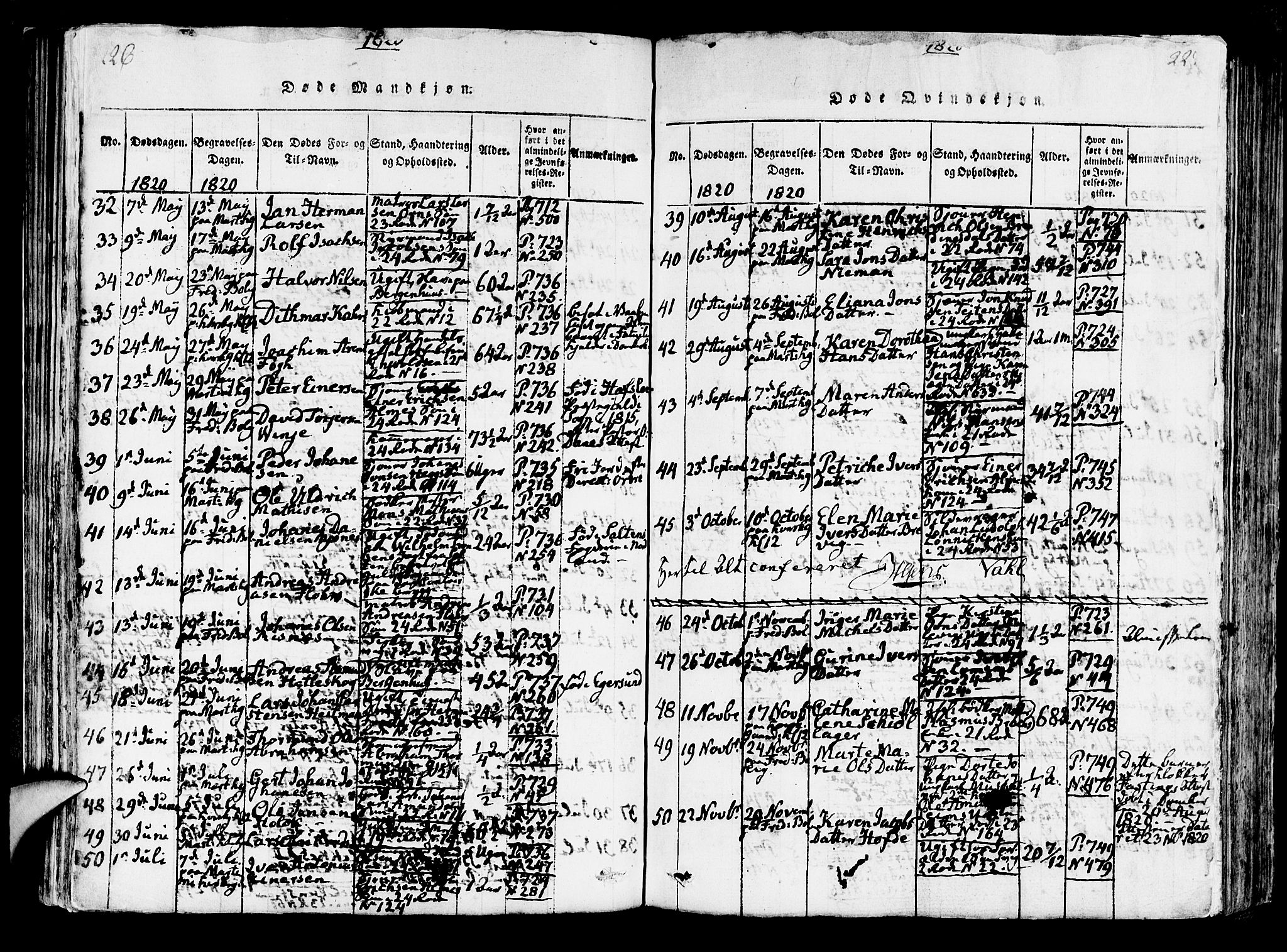 Korskirken sokneprestembete, AV/SAB-A-76101/H/Hab: Parish register (copy) no. A 1b, 1815-1821, p. 226-227
