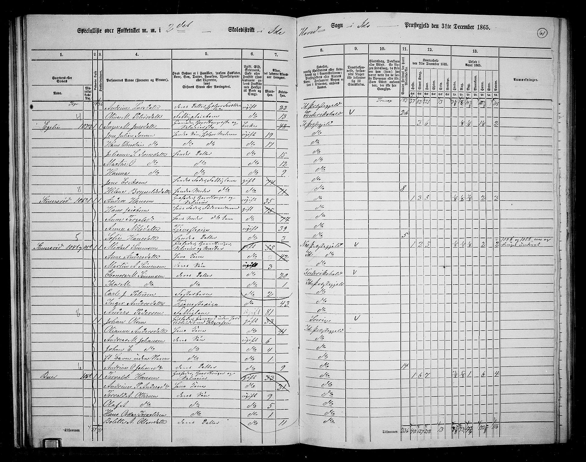 RA, 1865 census for Idd, 1865, p. 53