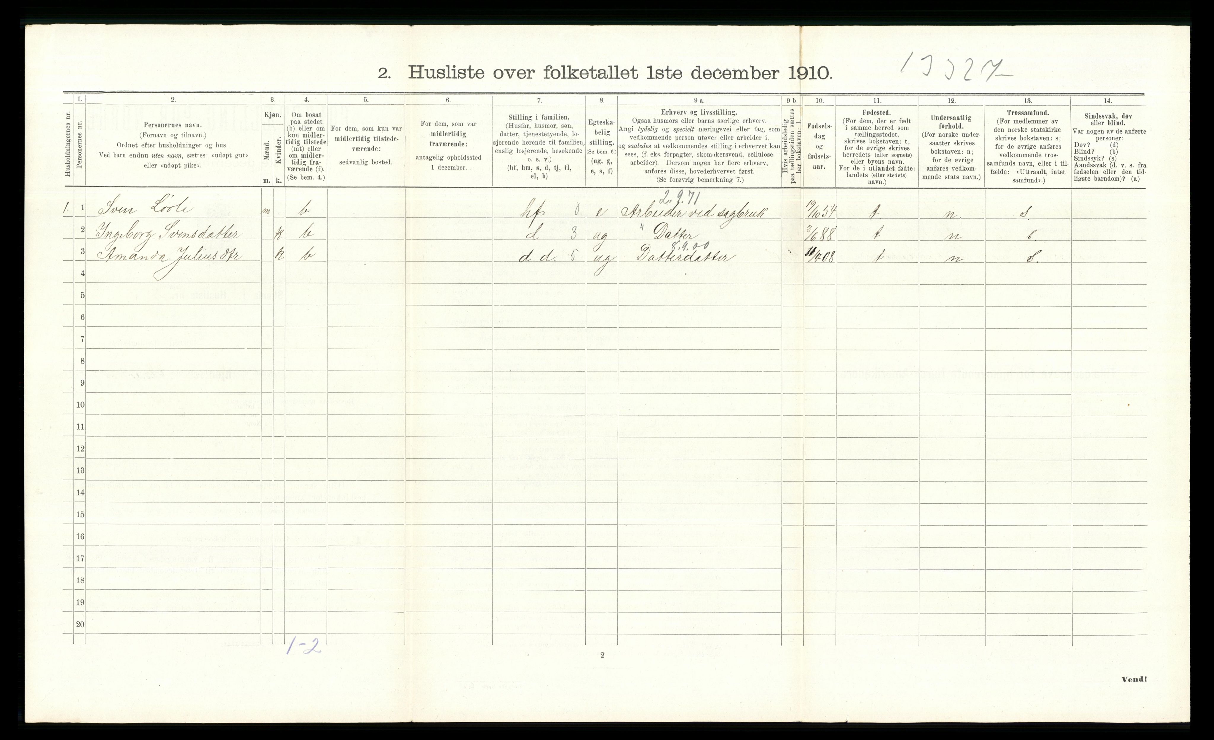 RA, 1910 census for Tolga, 1910, p. 495