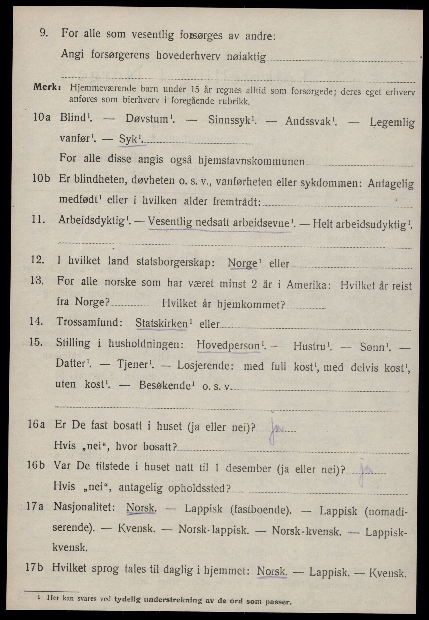 SAT, 1920 census for Strinda, 1920, p. 10373