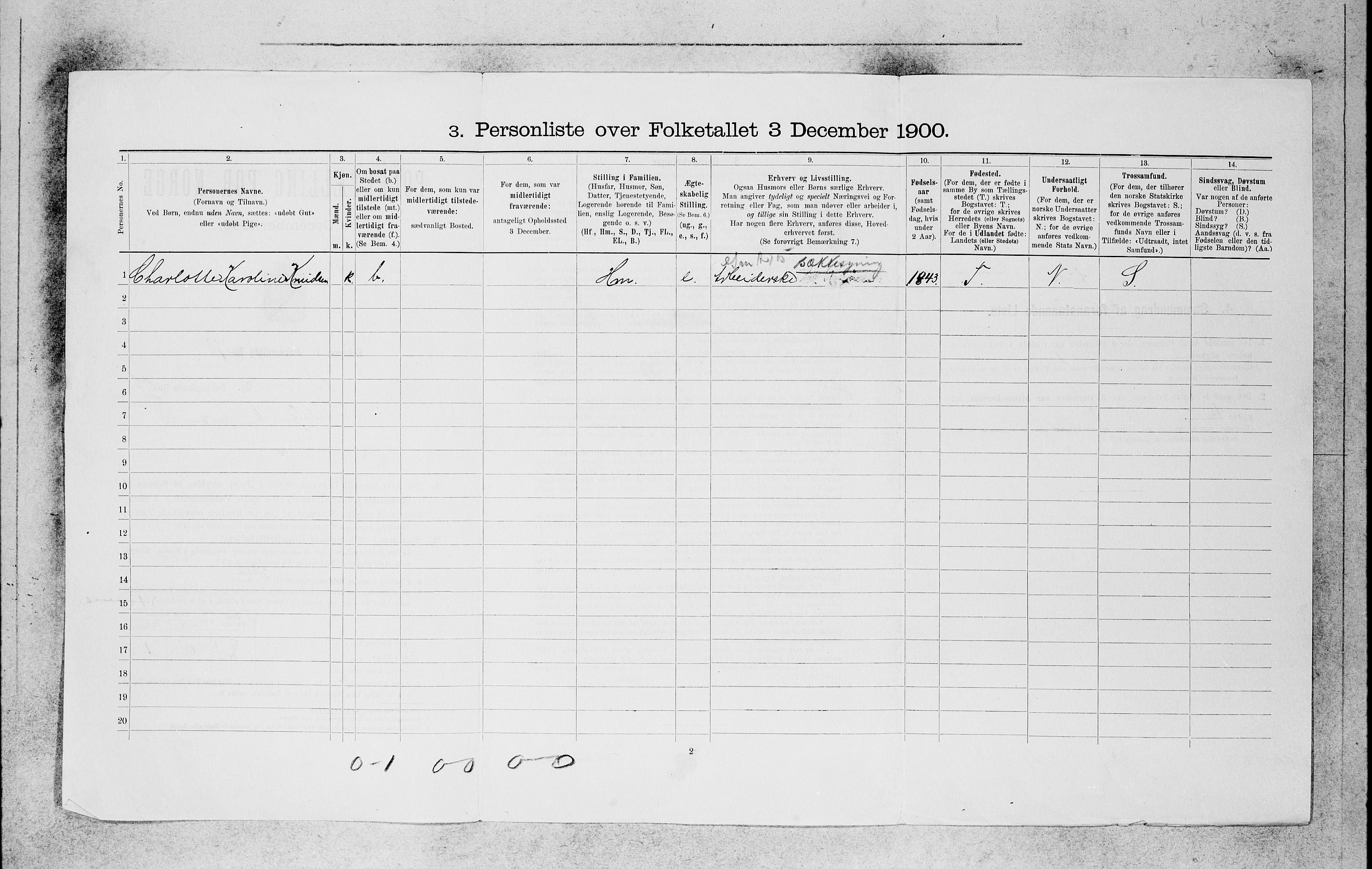 SAB, 1900 census for Bergen, 1900, p. 18572