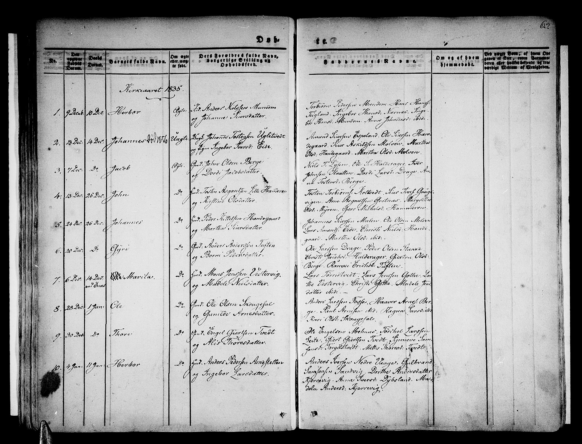 Strandebarm sokneprestembete, SAB/A-78401/H/Haa: Parish register (official) no. A 6, 1826-1843, p. 63