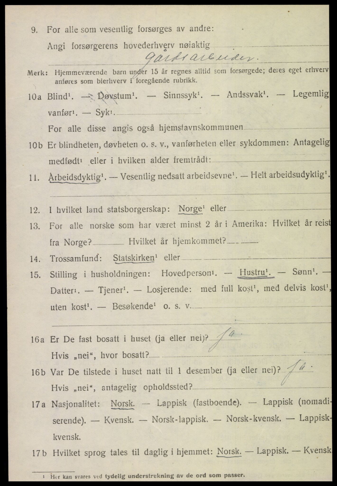 SAT, 1920 census for Åsen, 1920, p. 2055