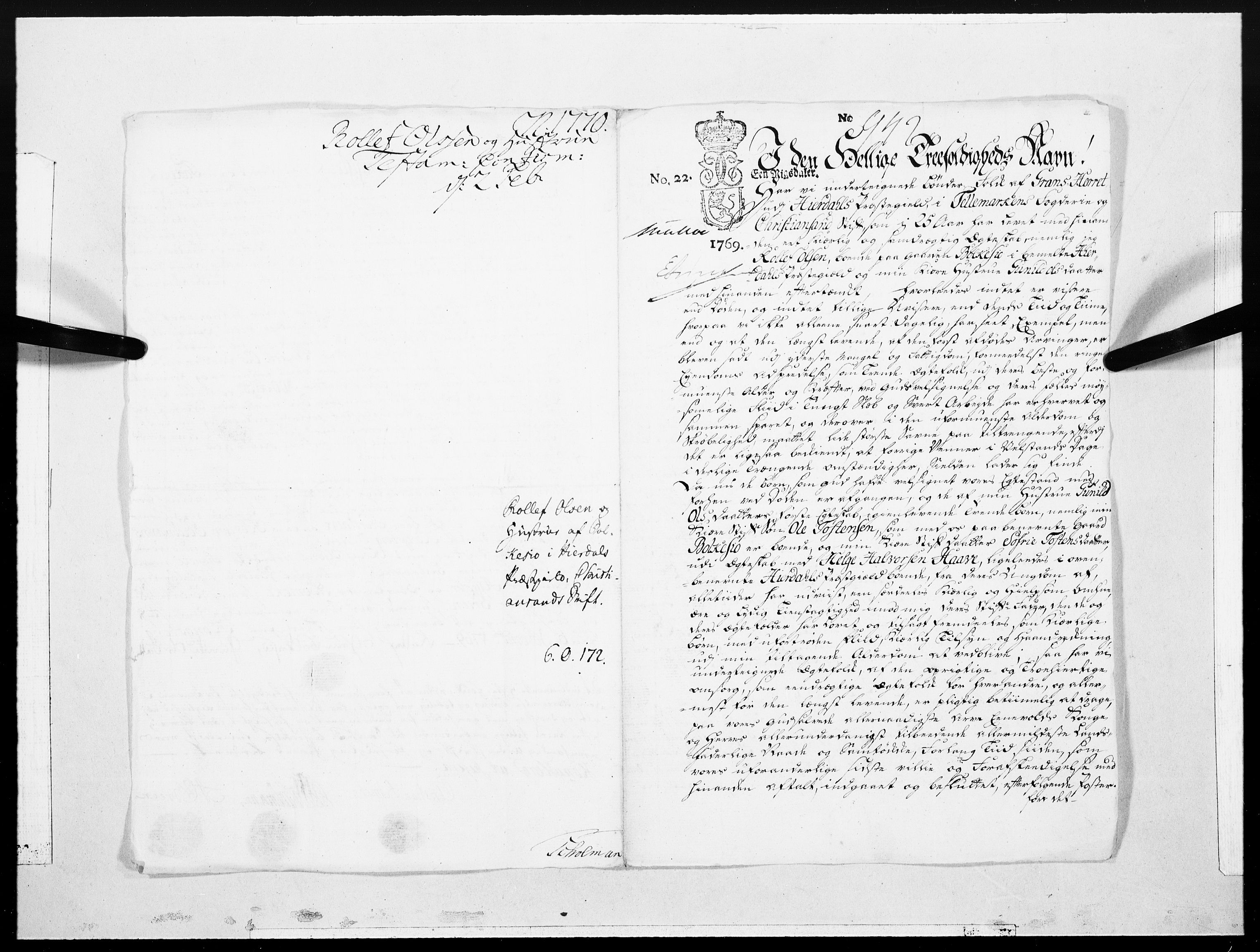 Danske Kanselli 1572-1799, AV/RA-EA-3023/F/Fc/Fcc/Fcca/L0201: Norske innlegg 1572-1799, 1770, p. 107