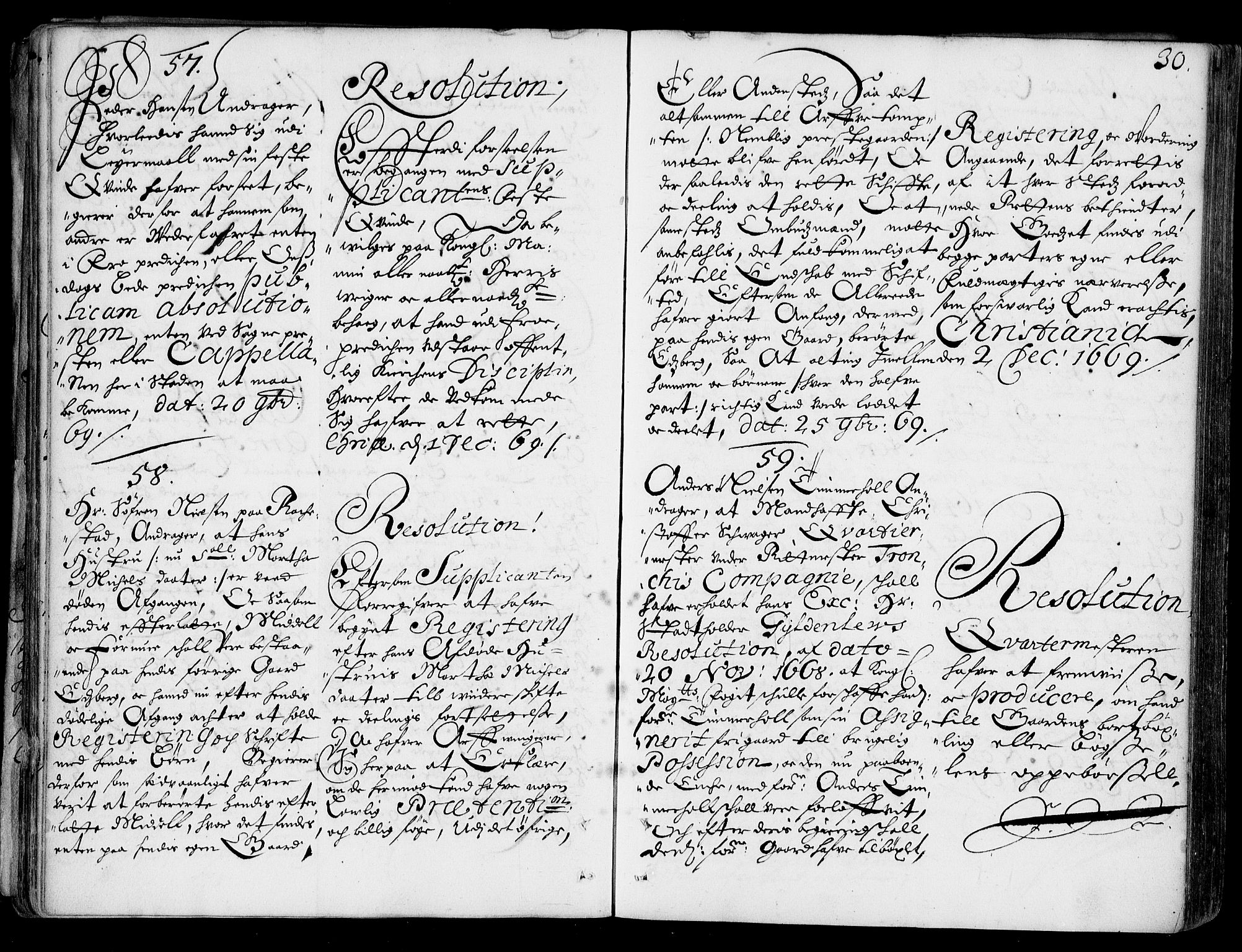 Stattholderembetet 1572-1771, AV/RA-EA-2870/Ad/L0002: Supplikasjons- og resolusjonsprotokoll, 1669-1671, p. 29b-30a