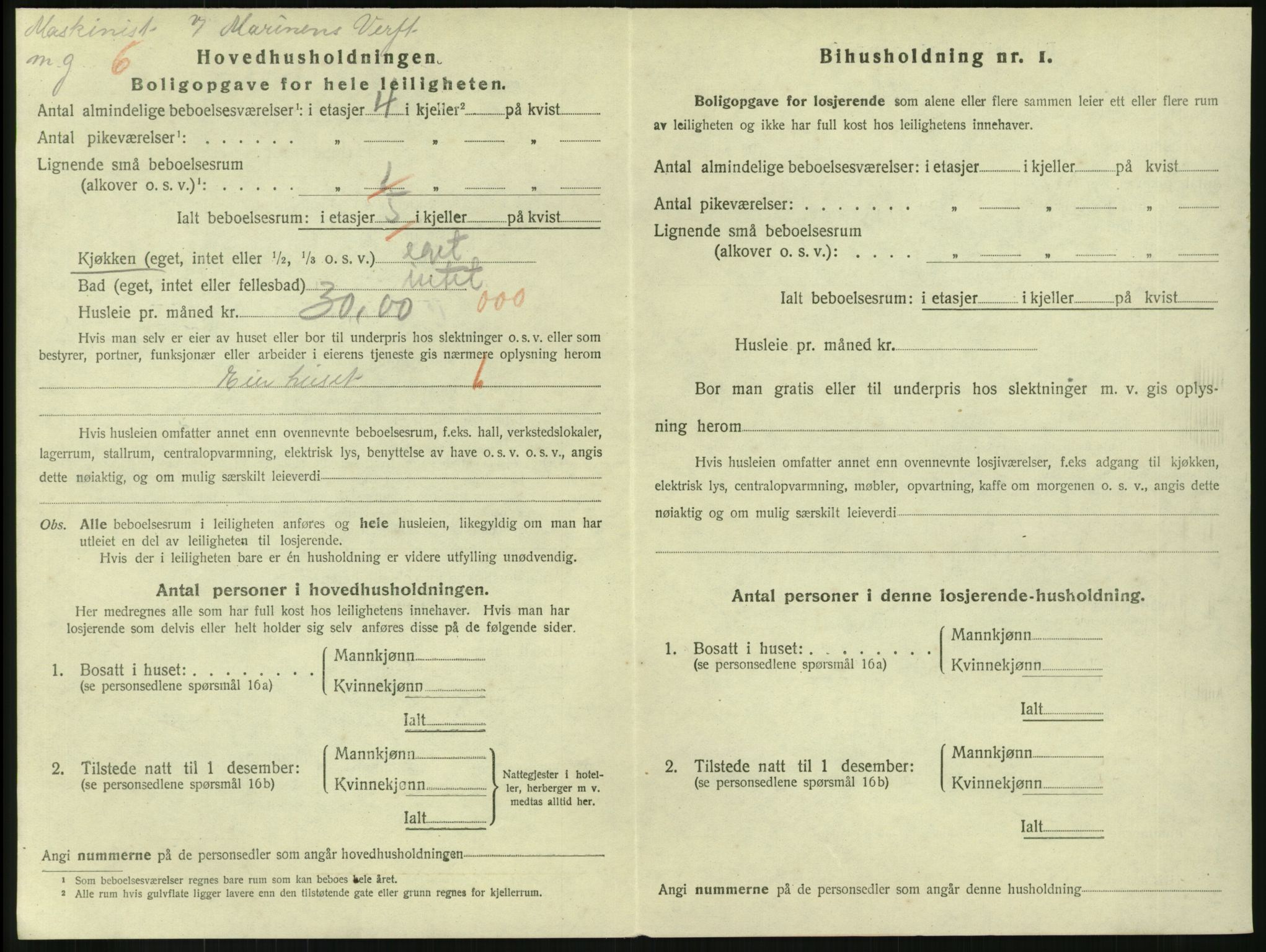 SAKO, 1920 census for Horten, 1920, p. 3614