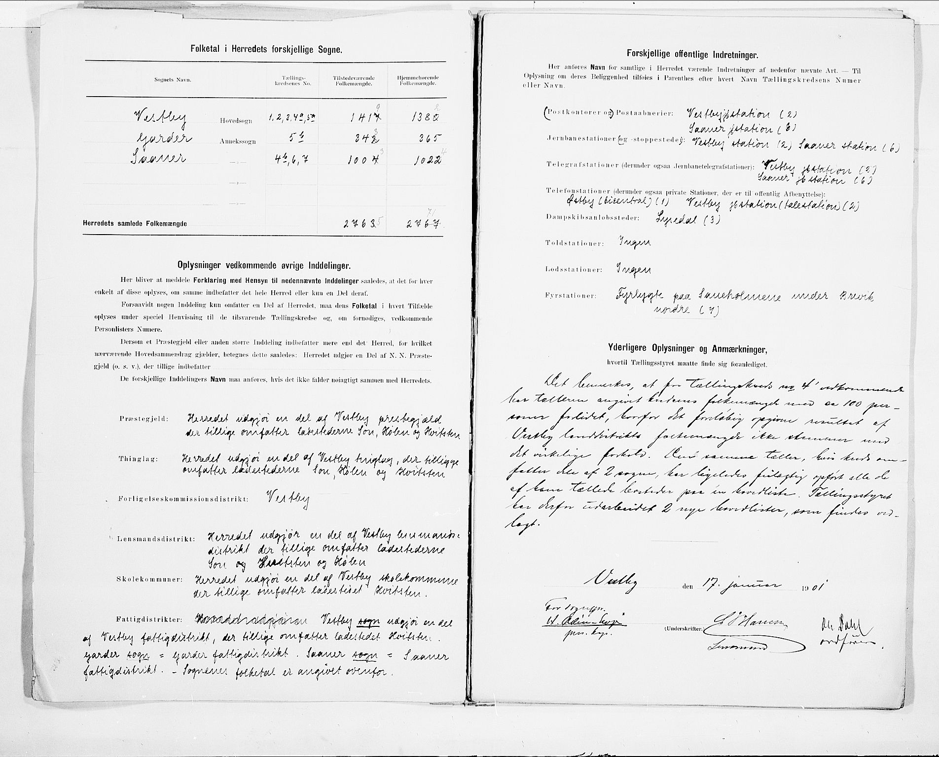 SAO, 1900 census for Vestby, 1900, p. 3