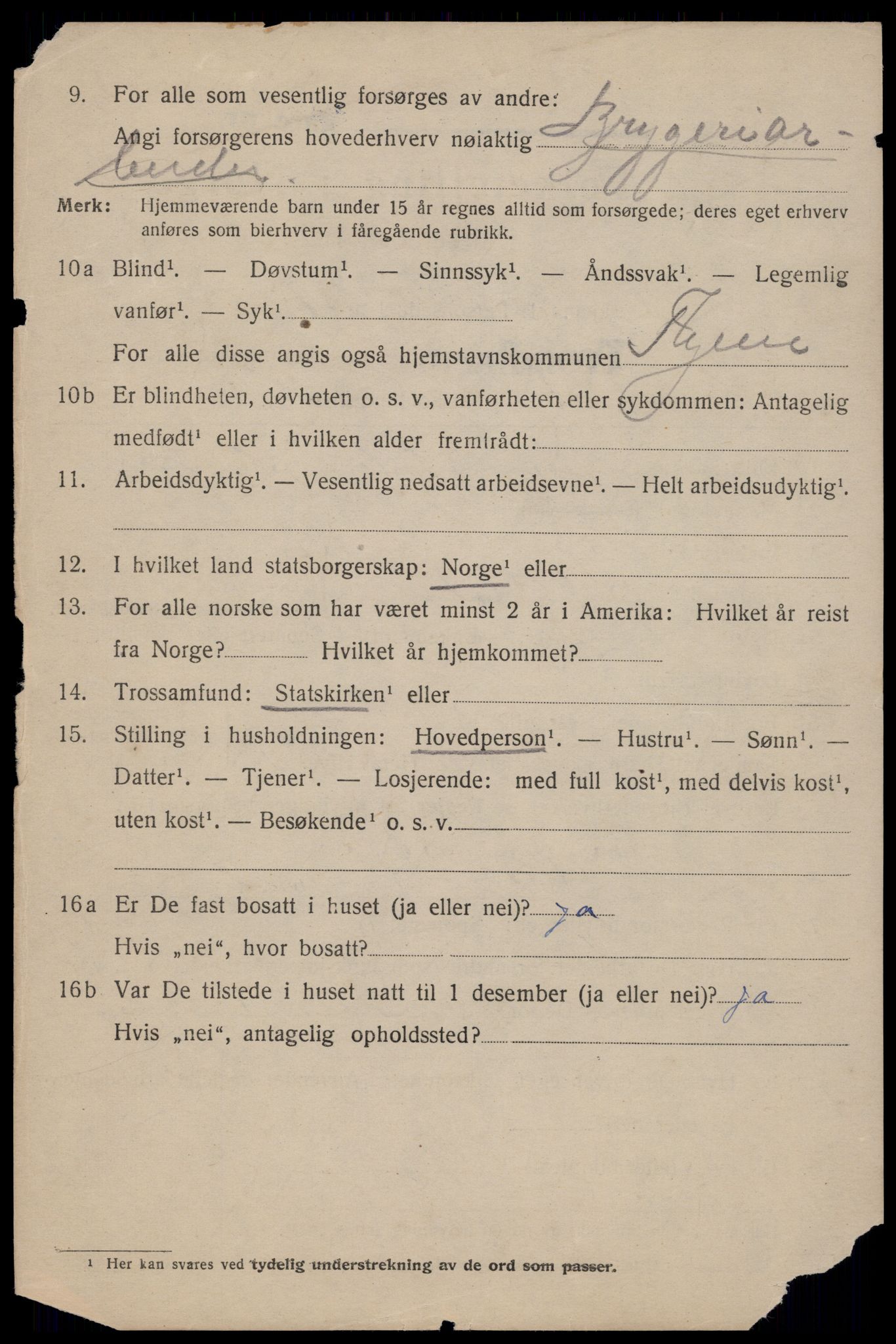 SAT, 1920 census for Trondheim, 1920, p. 128789