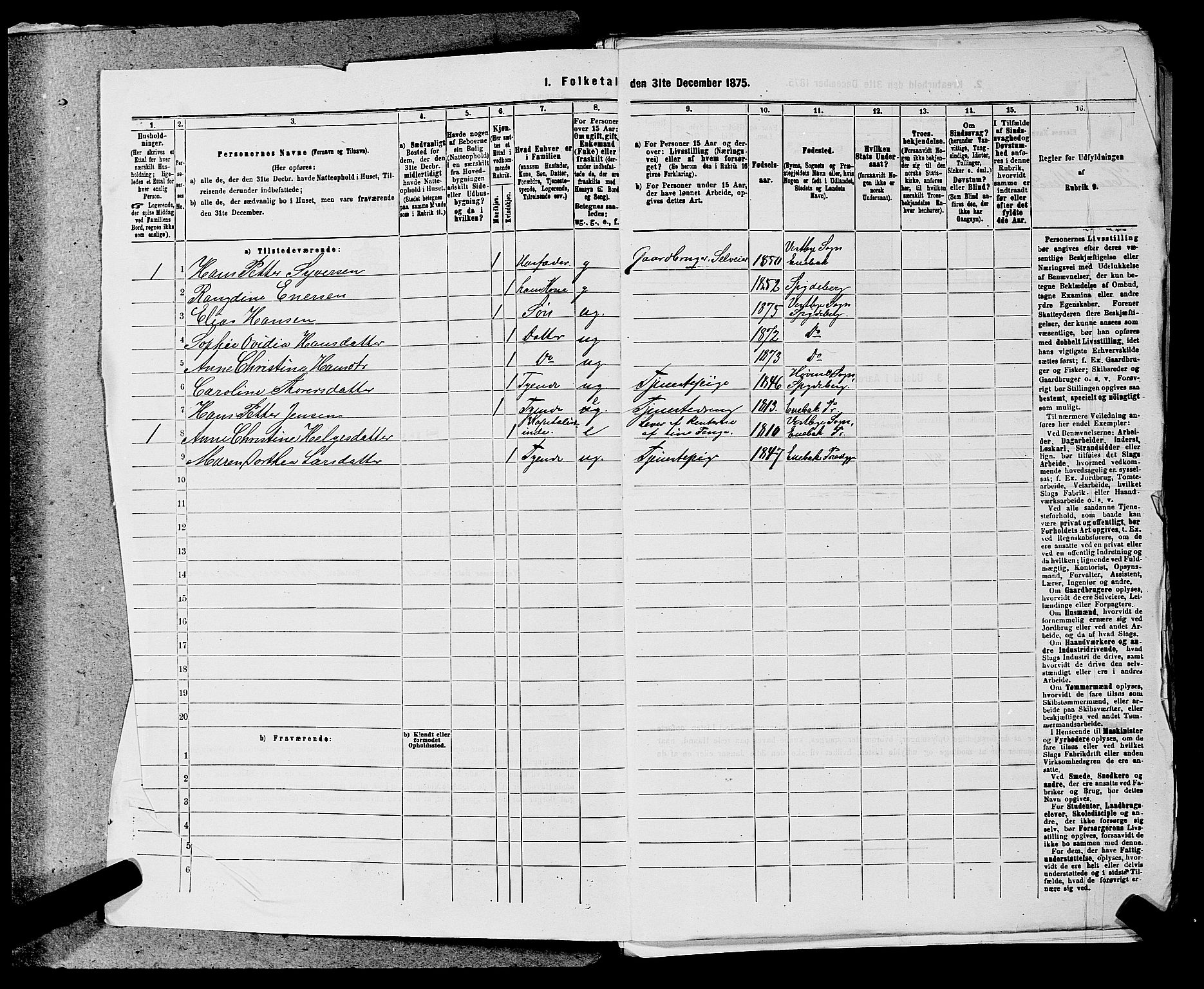 RA, 1875 census for 0229P Enebakk, 1875, p. 655