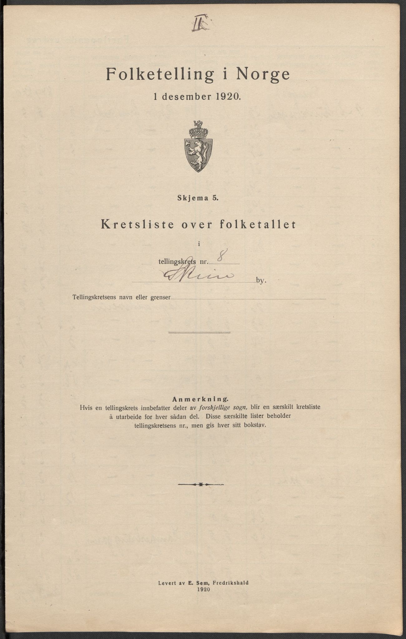 SAKO, 1920 census for Skien, 1920, p. 43