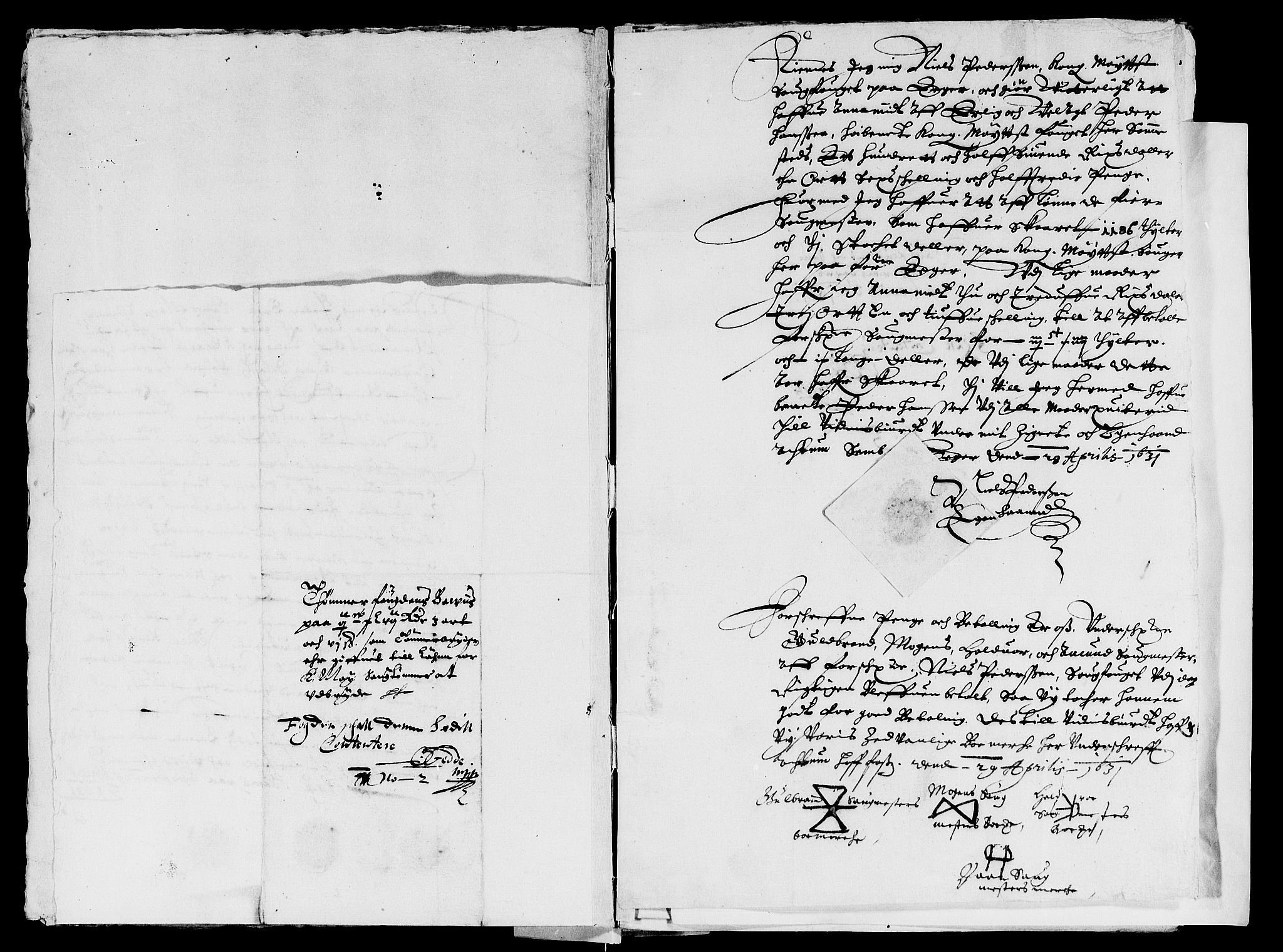 Rentekammeret inntil 1814, Reviderte regnskaper, Lensregnskaper, AV/RA-EA-5023/R/Rb/Rbl/L0004: Brunla len med Eiker len 1626-37, 1630-1633