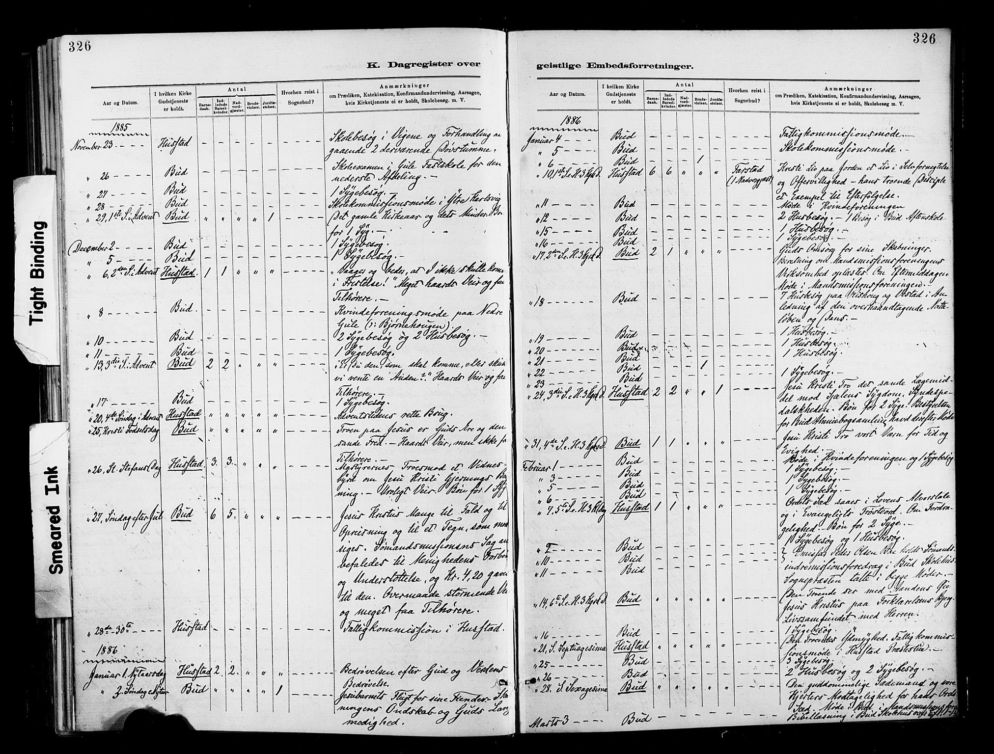 Ministerialprotokoller, klokkerbøker og fødselsregistre - Møre og Romsdal, SAT/A-1454/566/L0769: Parish register (official) no. 566A08, 1881-1903, p. 326