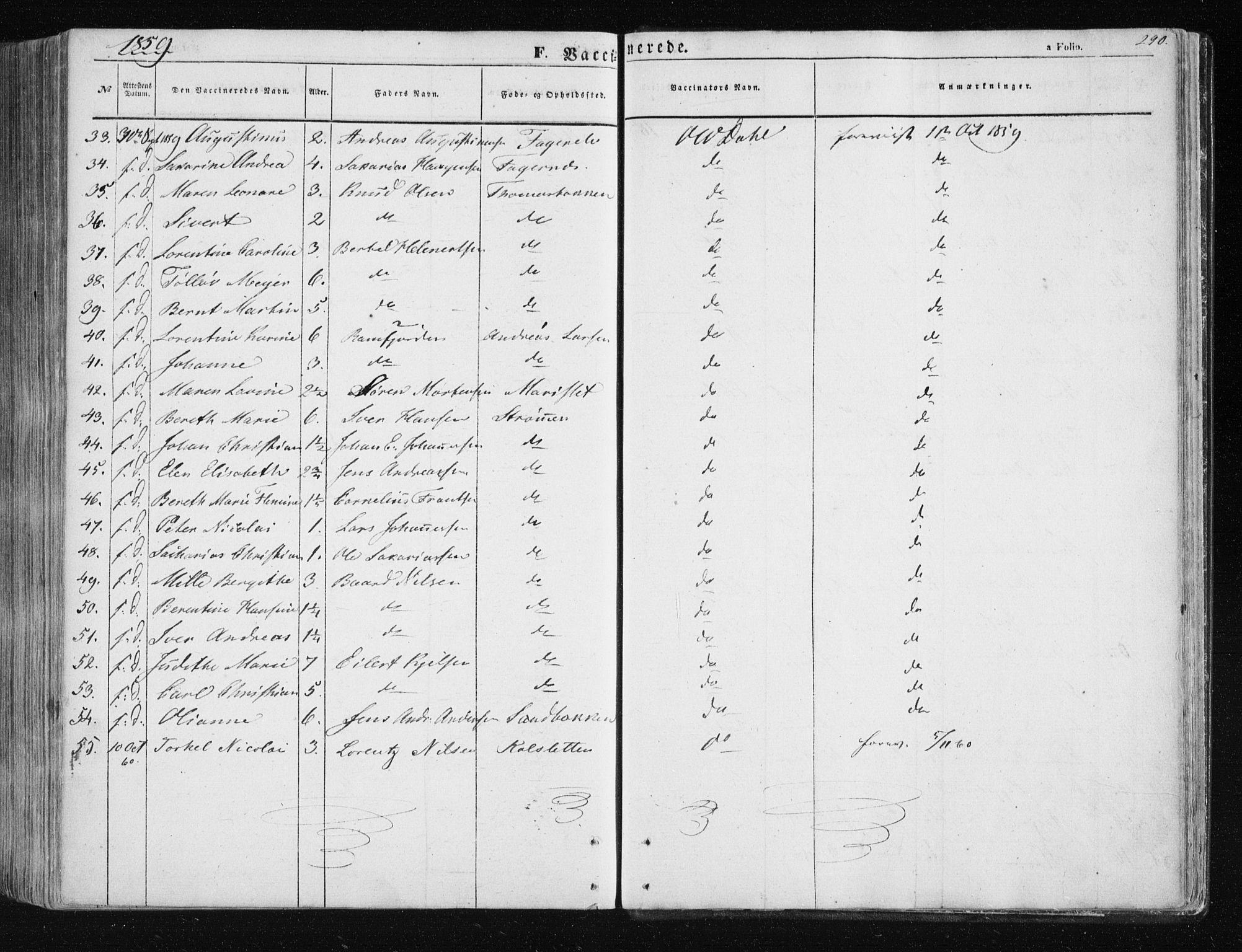 Tromsøysund sokneprestkontor, AV/SATØ-S-1304/G/Ga/L0001kirke: Parish register (official) no. 1, 1856-1867, p. 290