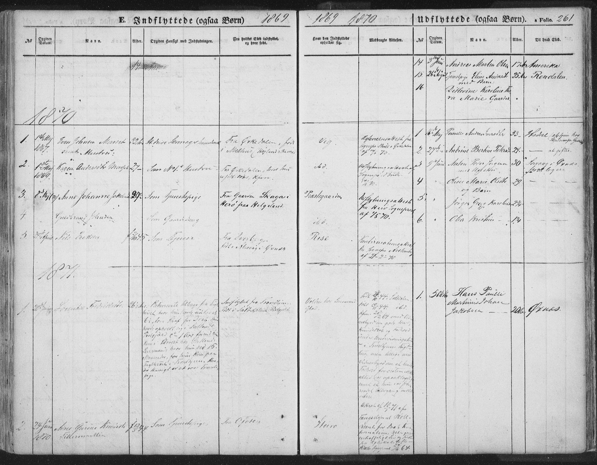 Ministerialprotokoller, klokkerbøker og fødselsregistre - Nordland, AV/SAT-A-1459/895/L1369: Parish register (official) no. 895A04, 1852-1872, p. 261