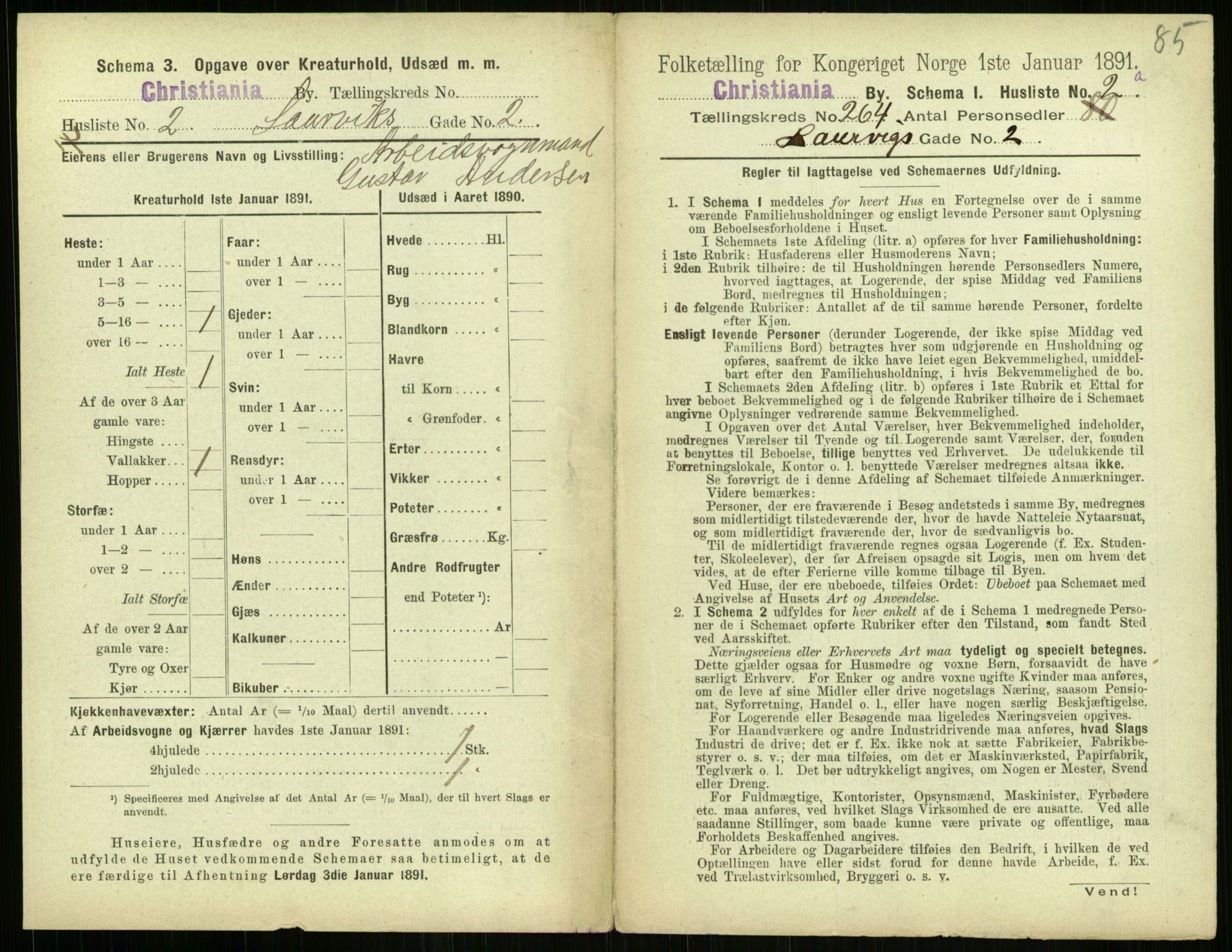 RA, 1891 census for 0301 Kristiania, 1891, p. 160277