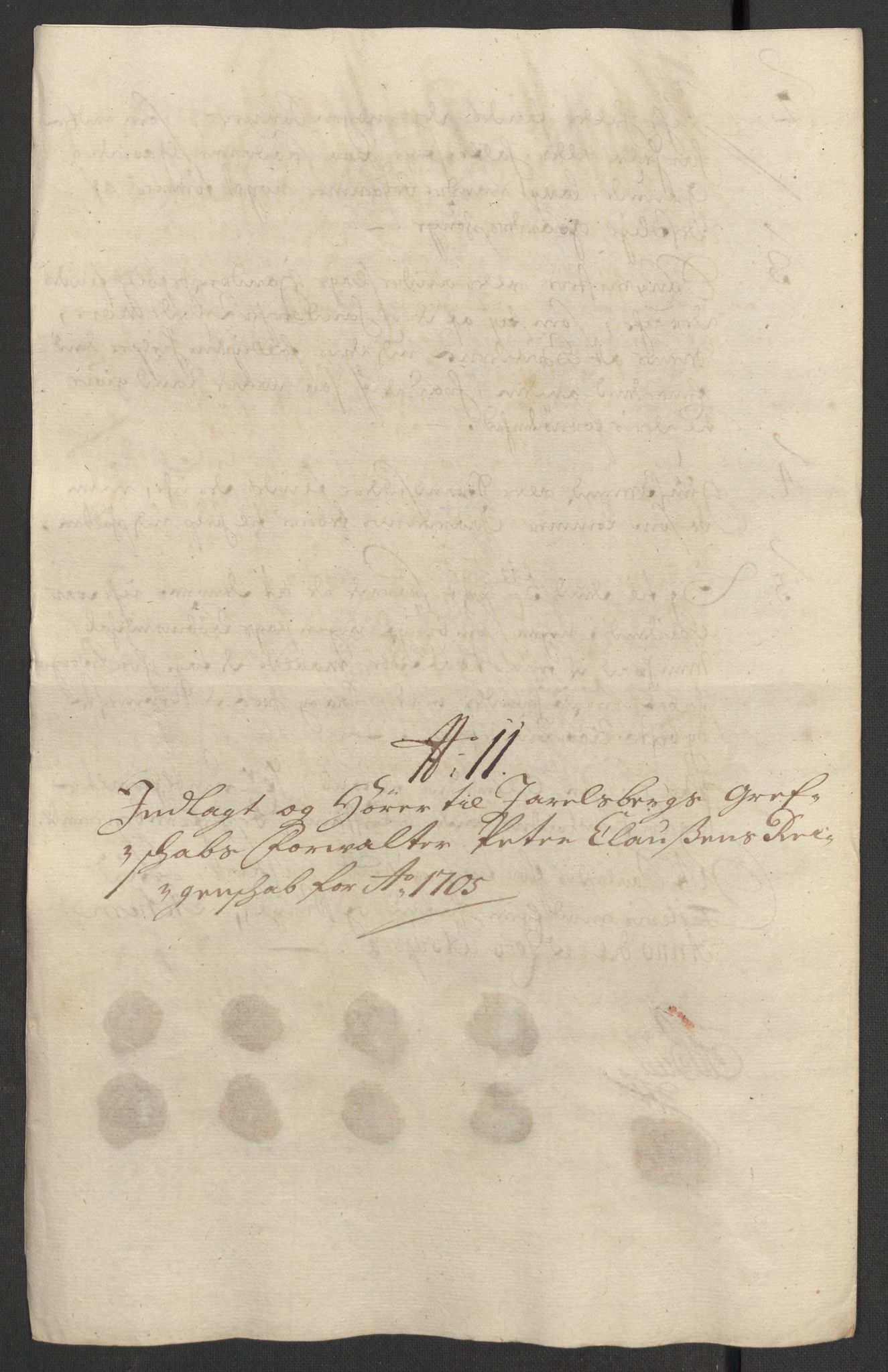 Rentekammeret inntil 1814, Reviderte regnskaper, Fogderegnskap, AV/RA-EA-4092/R32/L1871: Fogderegnskap Jarlsberg grevskap, 1703-1705, p. 548