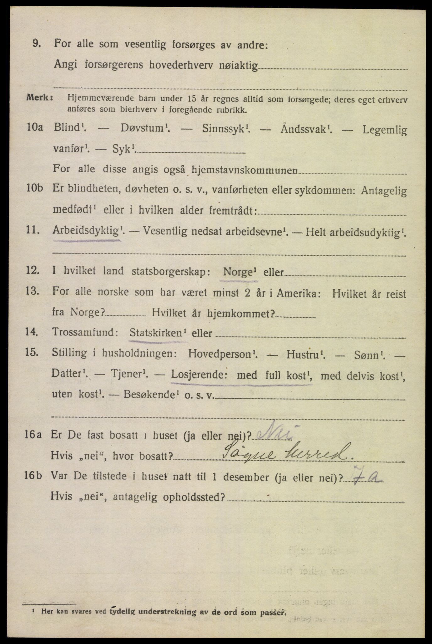 SAK, 1920 census for Greipstad, 1920, p. 2085
